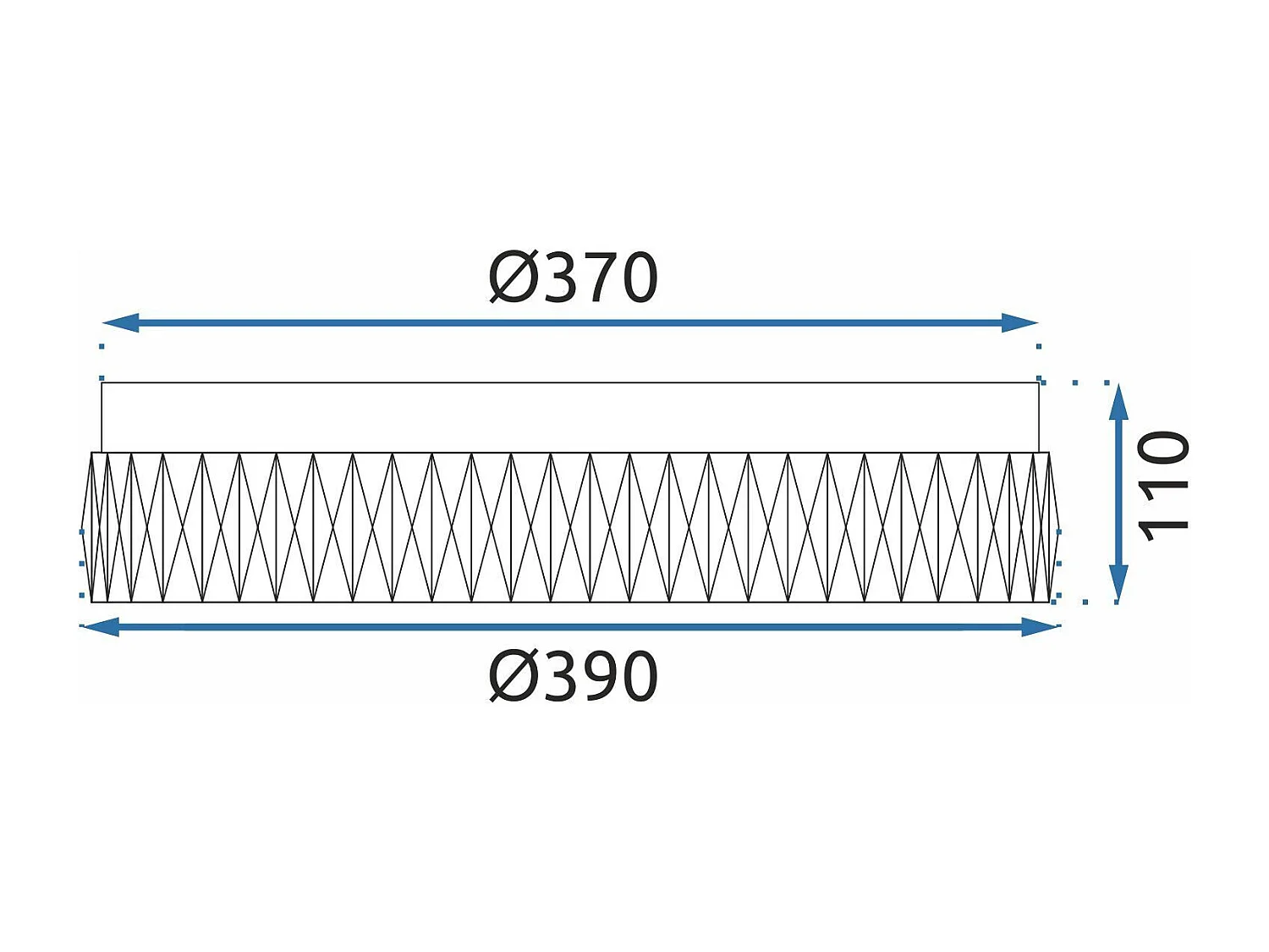 Plafonnière Toolight App1720-C Brush Gold 40Cm