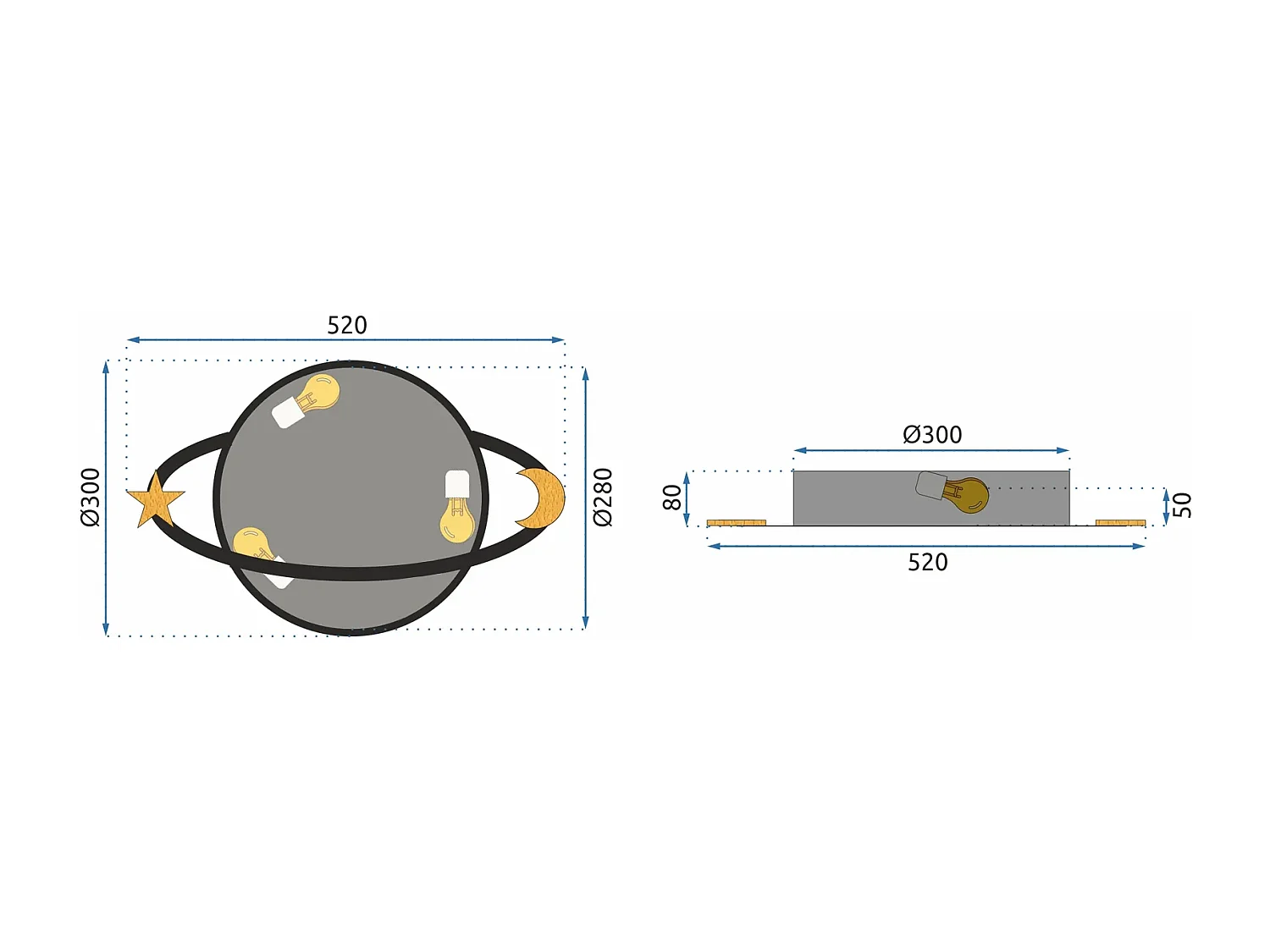 Lampe Toolight App865-C White