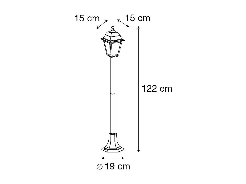Lanterne classique noire 122 cm - Capital