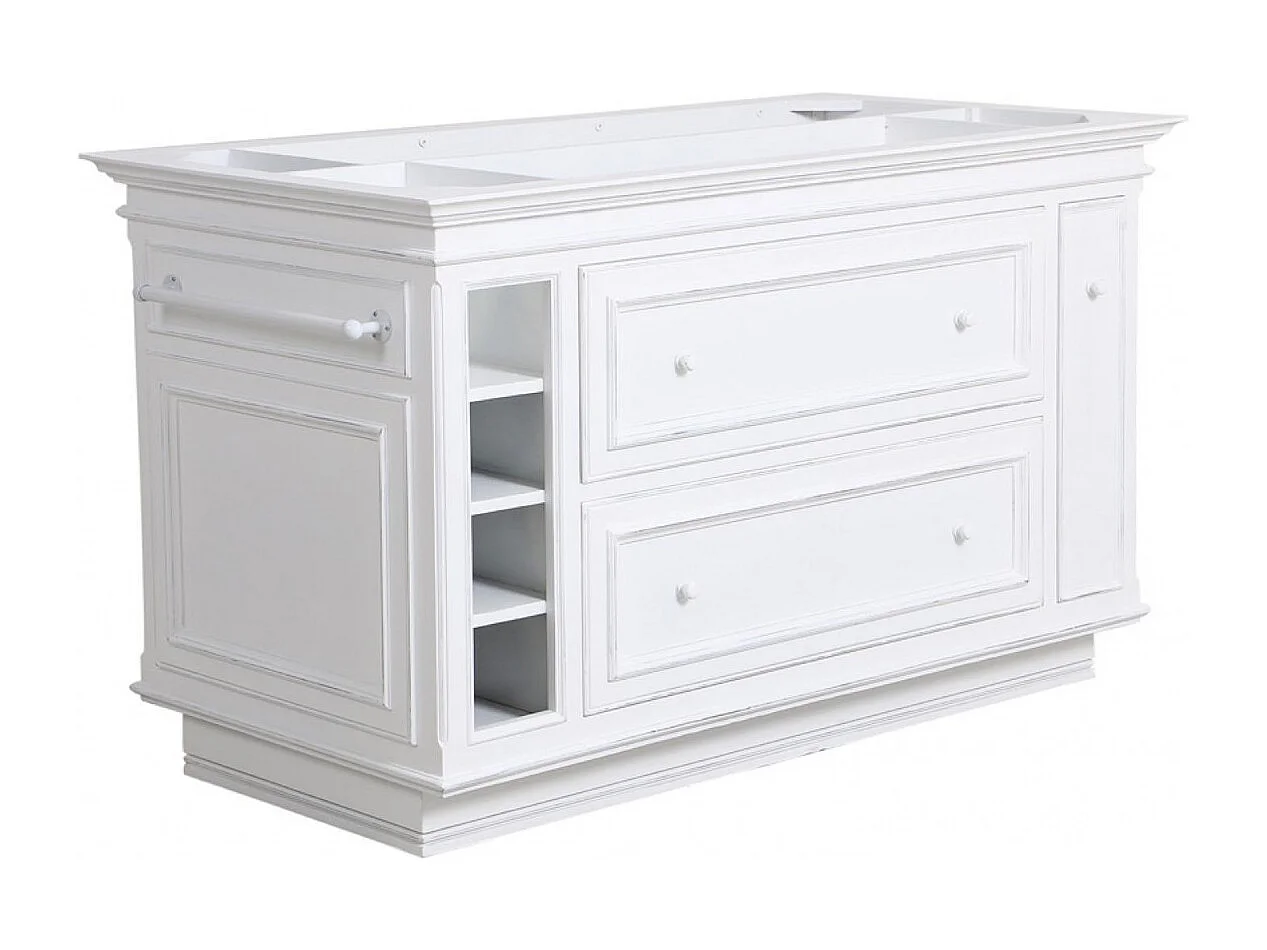 Ilot central MDF Blanc - Harmonie Interior's