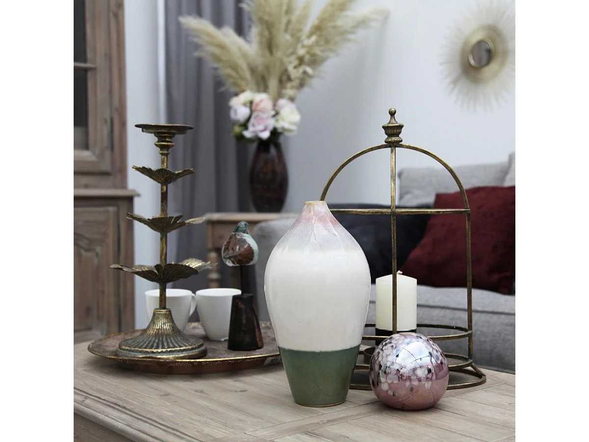 Lanterne laitonnée Métal Bronze - Charme Interior's