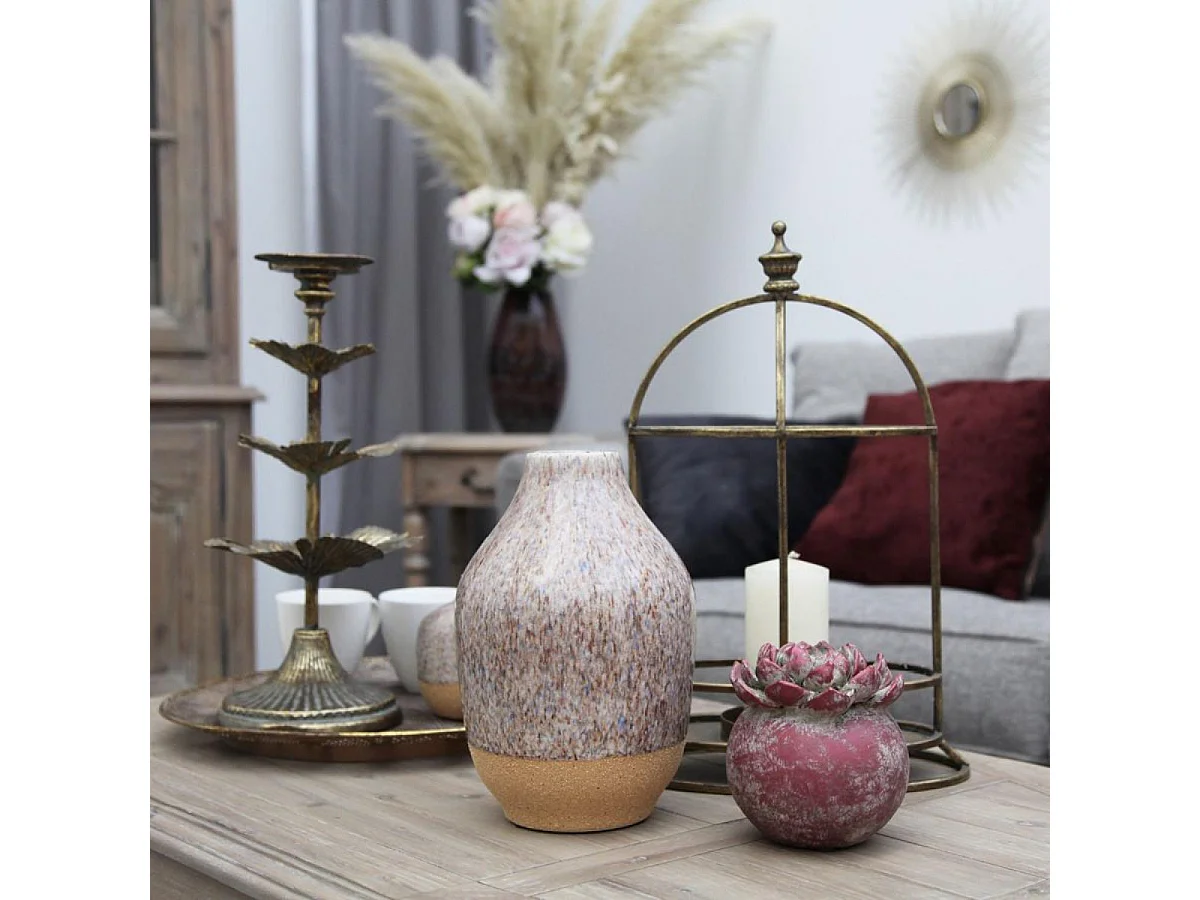 Lanterne laitonnée Métal Bronze - Charme Interior's