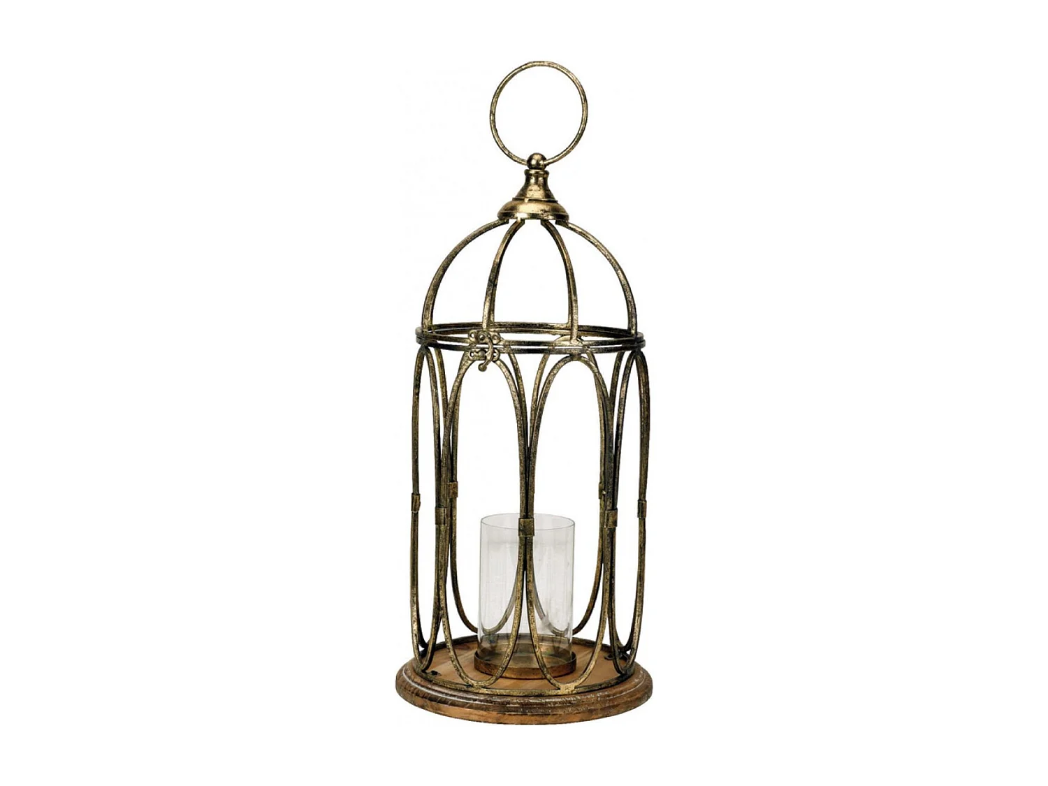 Lanterne en métal laitonné Métal Or - Basique Interior's