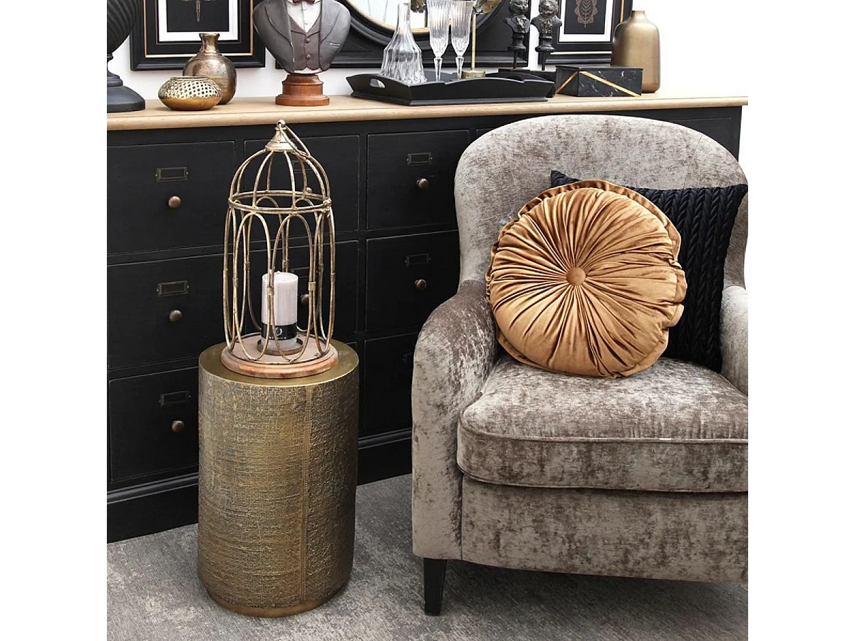 Lanterne en métal laitonné Métal Or - Basique Interior's