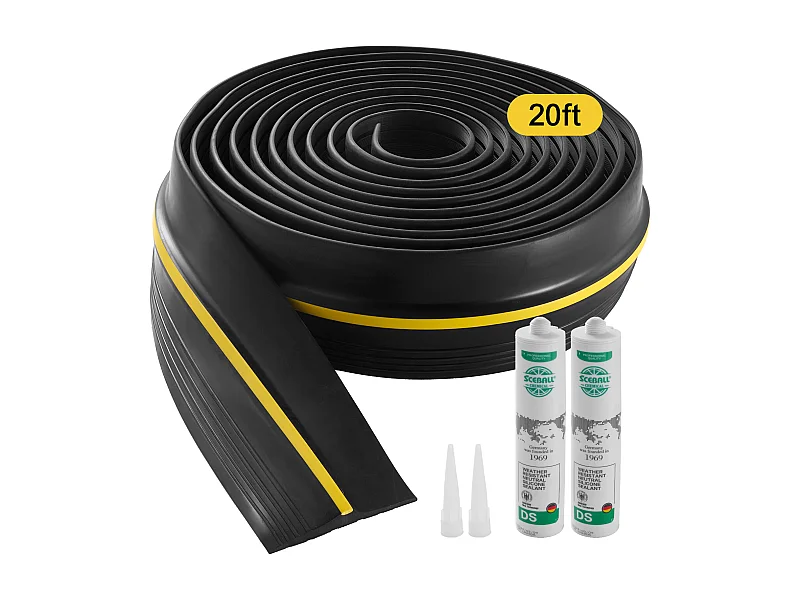 Banda di Tenuta SucceBuy per Soglia di Porta del Box 610cm in PVC Impermeabile all'Acqua, Banda Resistente alle Intemperie per il Fondo della Porta del Box