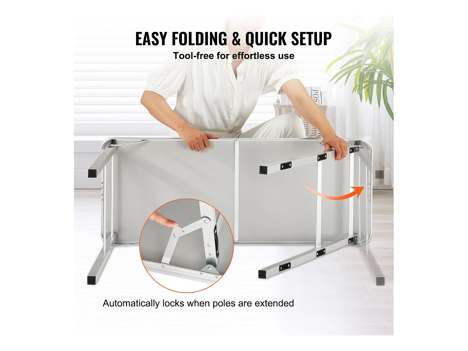 Table de Podium pour Salon Professionnel SucceBuy, 97 x 38 cm, Comptoir d'Exposition Pliable avec Support de Rangement et Sac de Transport