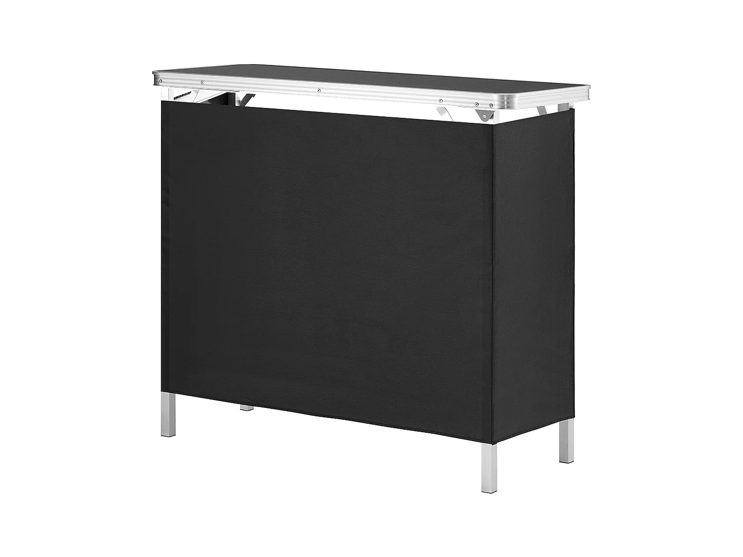 Table de Podium pour Salon Professionnel SucceBuy, 97 x 38 cm, Comptoir d'Exposition Pliable avec Support de Rangement et Sac de Transport