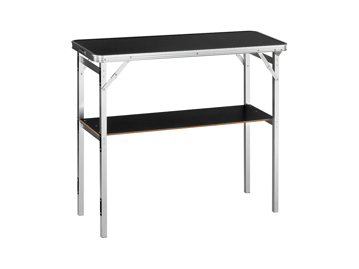 Table de Podium pour Salon Professionnel SucceBuy, 97 x 38 cm, Comptoir d'Exposition Pliable avec Support de Rangement et Sac de Transport