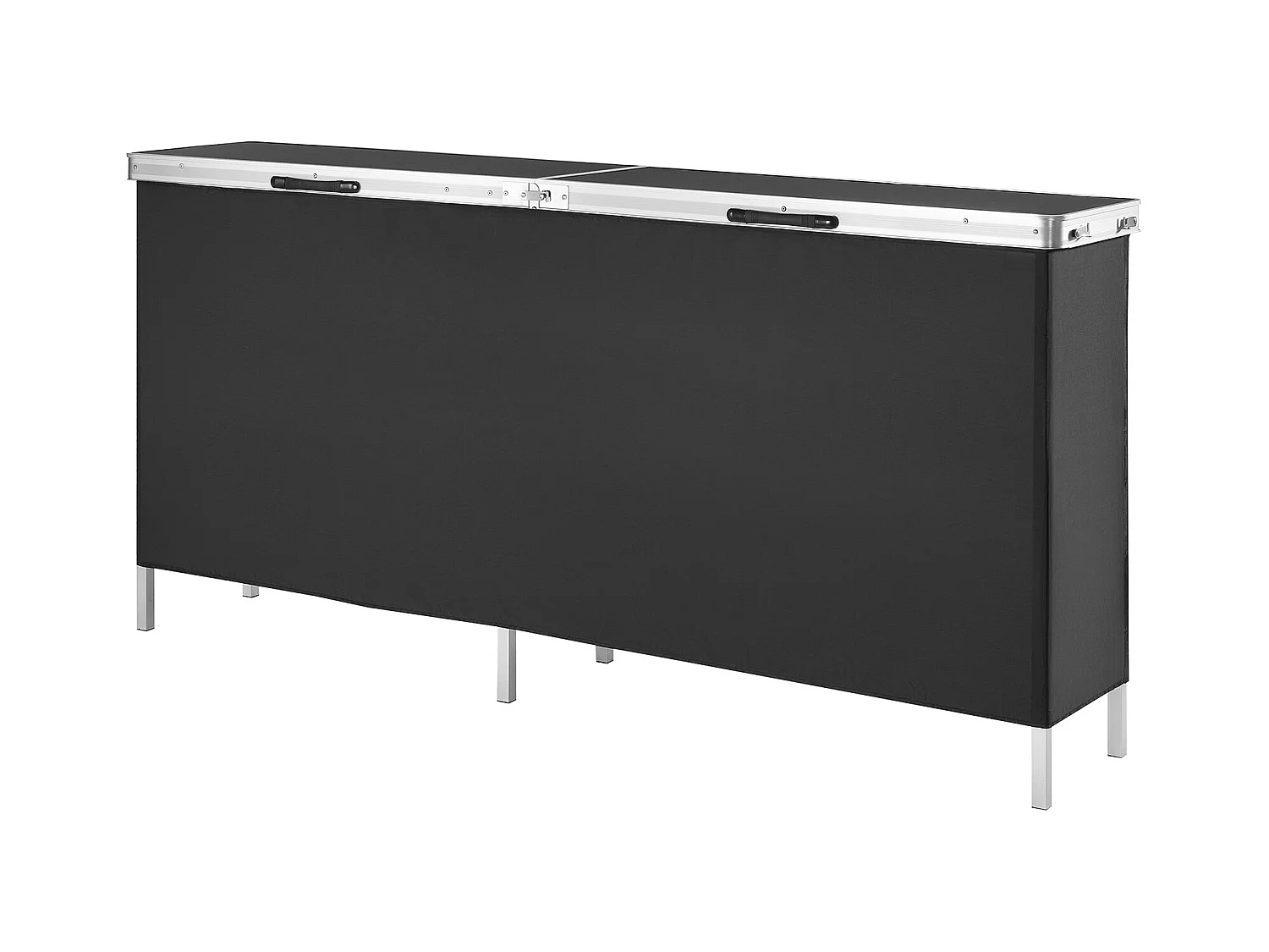 Table de Podium SucceBuy pour Salon Professionnel, 197,5 x 38,5 cm, Comptoir d'Exposition Pliable avec Support de Rangement et Sac de Transport