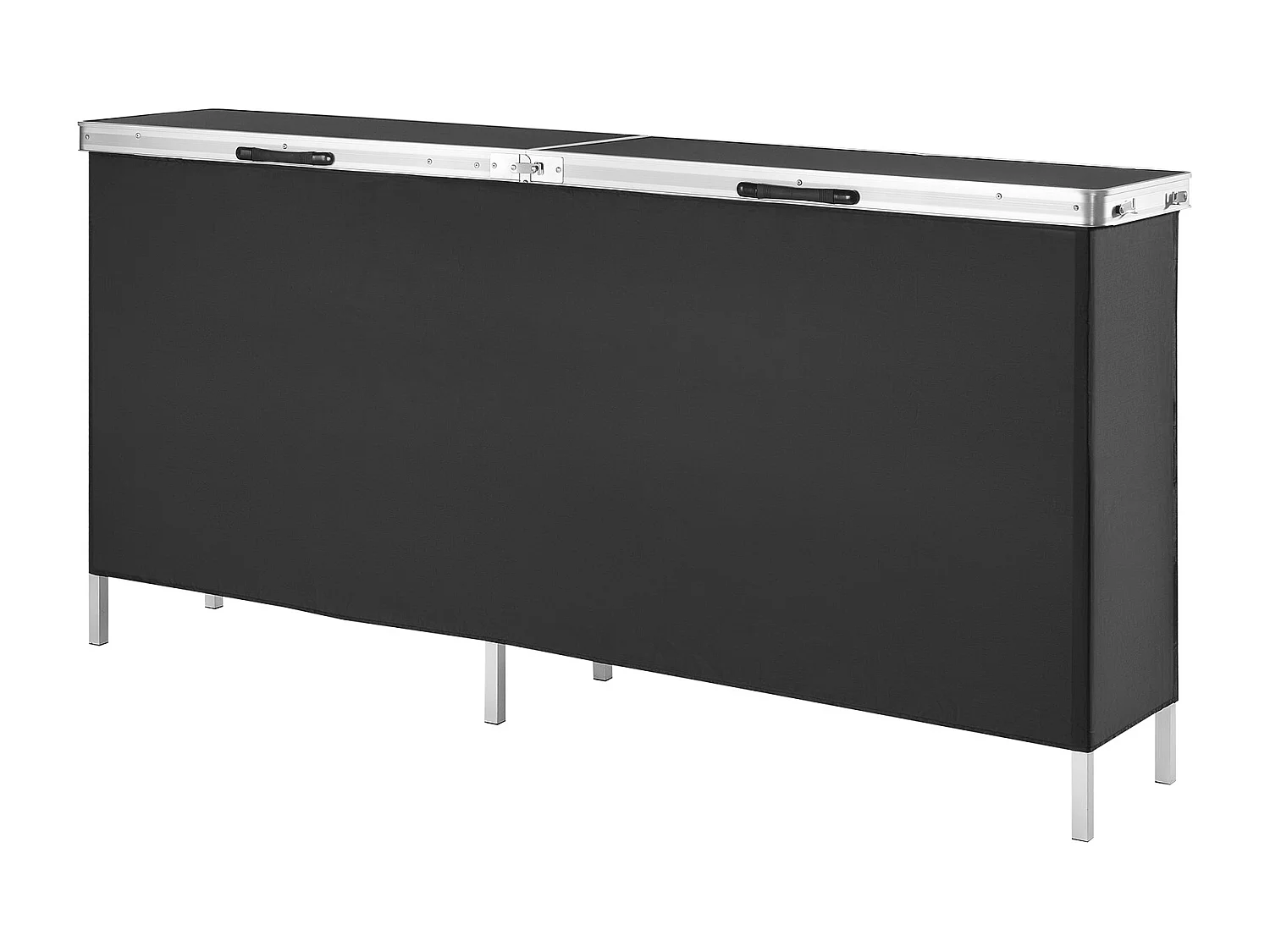 Table de Podium SucceBuy pour Salon Professionnel, 197,5 x 38,5 cm, Comptoir d'Exposition Pliable avec Support de Rangement et Sac de Transport