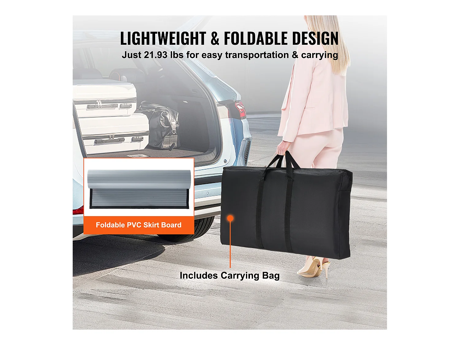 Presentatietafel SucceBuy voor Professionele Beurs, Opvouwbare Balieondersteuning 90CM x 49CM x 94CM