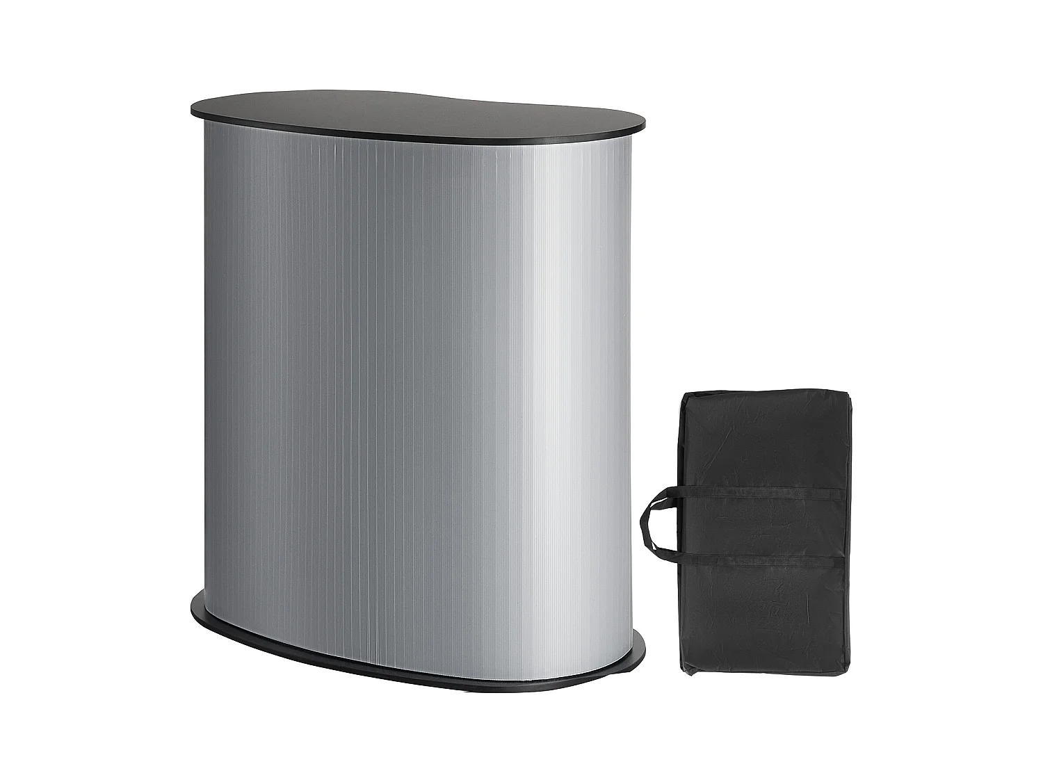 Table de Présentation SucceBuy pour Salon Professionnel, Support de Comptoir Pliable 90CM x 49CM x 94CM