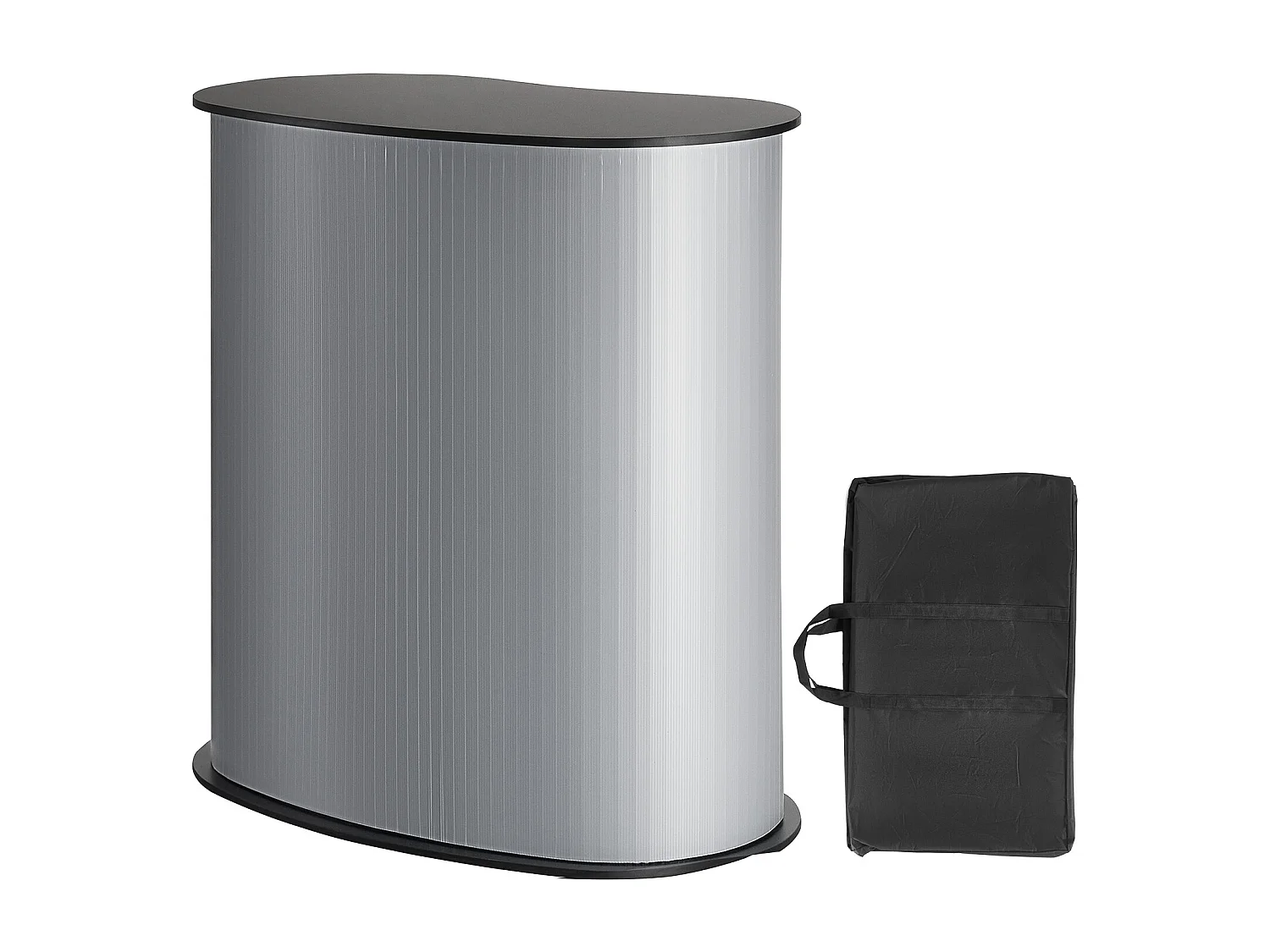 Table de Présentation SucceBuy pour Salon Professionnel, Support de Comptoir Pliable 90CM x 49CM x 94CM