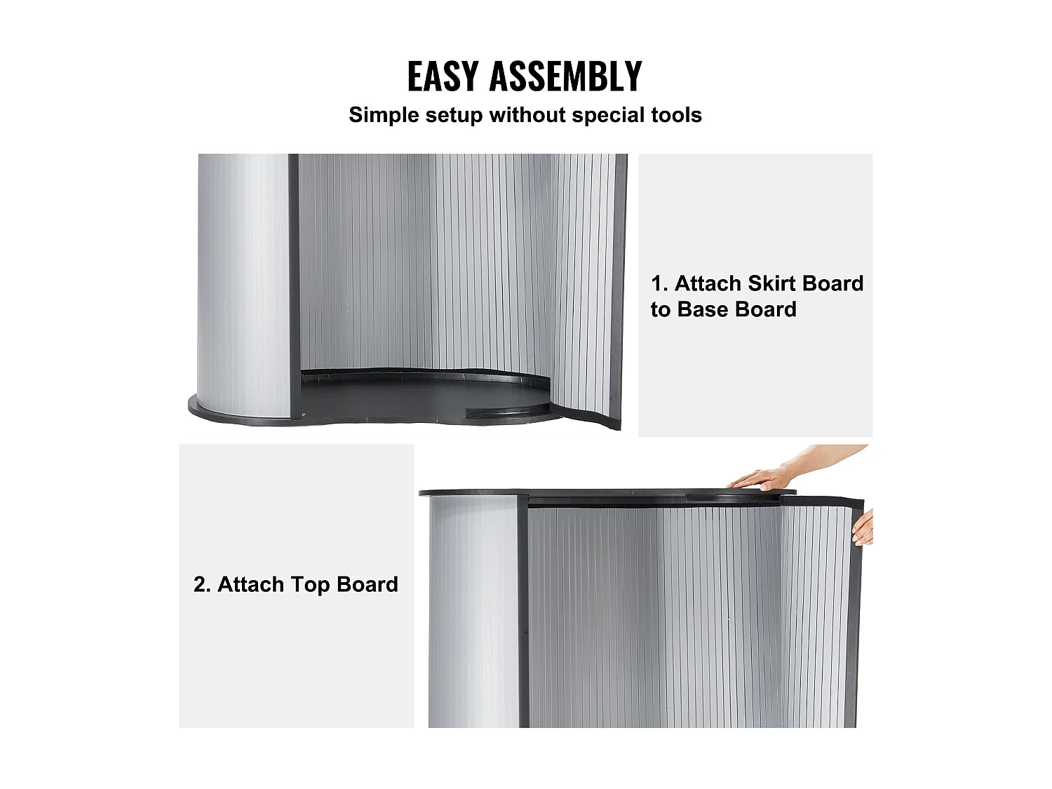 Table de Présentation SucceBuy pour Salon Professionnel, Support de Comptoir Pliable 90CM x 49CM x 94CM