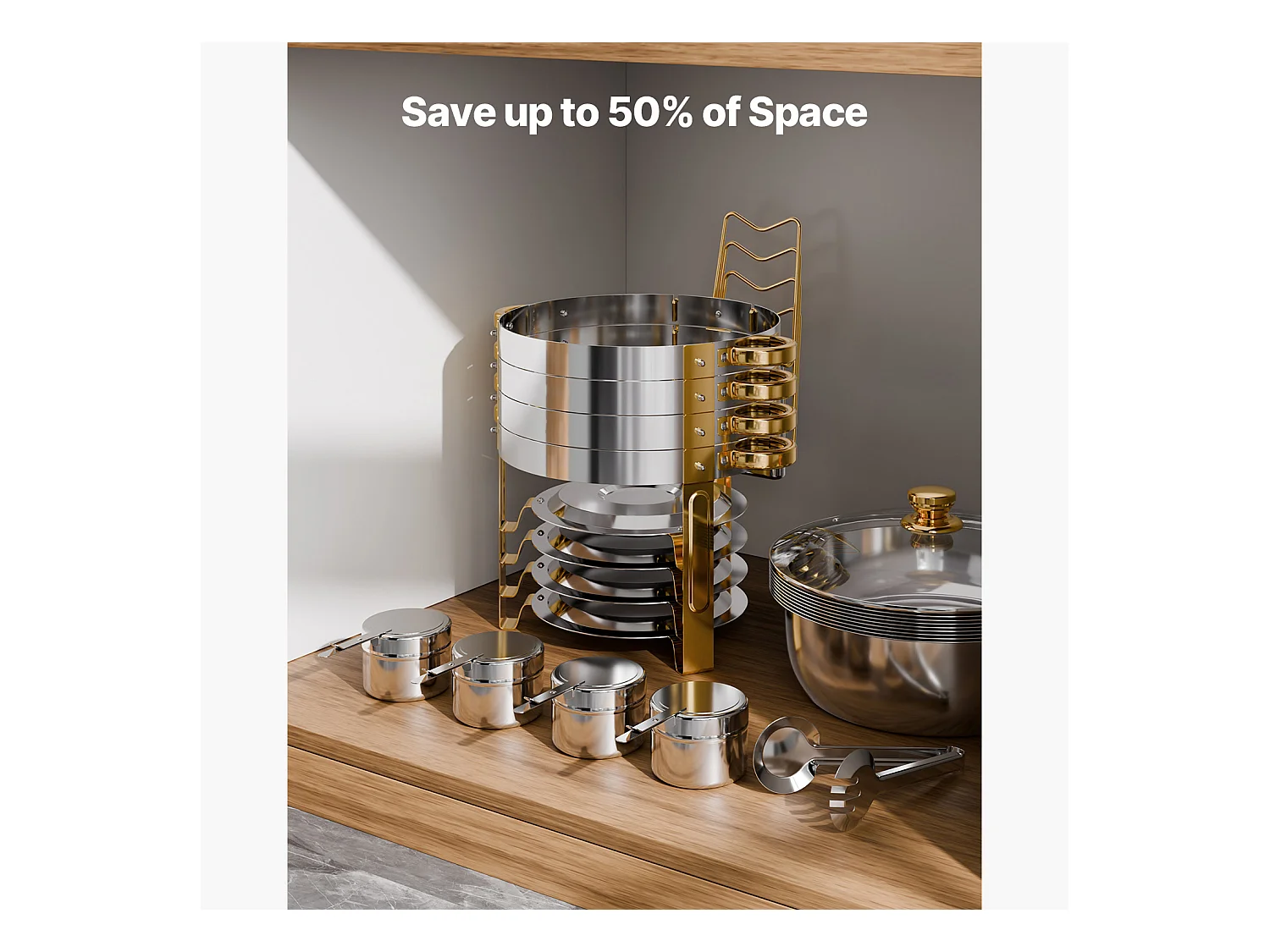 Chauffe-Plats SucceBuy Chauffe-Plat Buffet Rond 4 Pièces 4.7 L Buffet Chauffant Rond, Réchaud en Acier Inoxydable, avec 4 Bacs de Grande Capacité