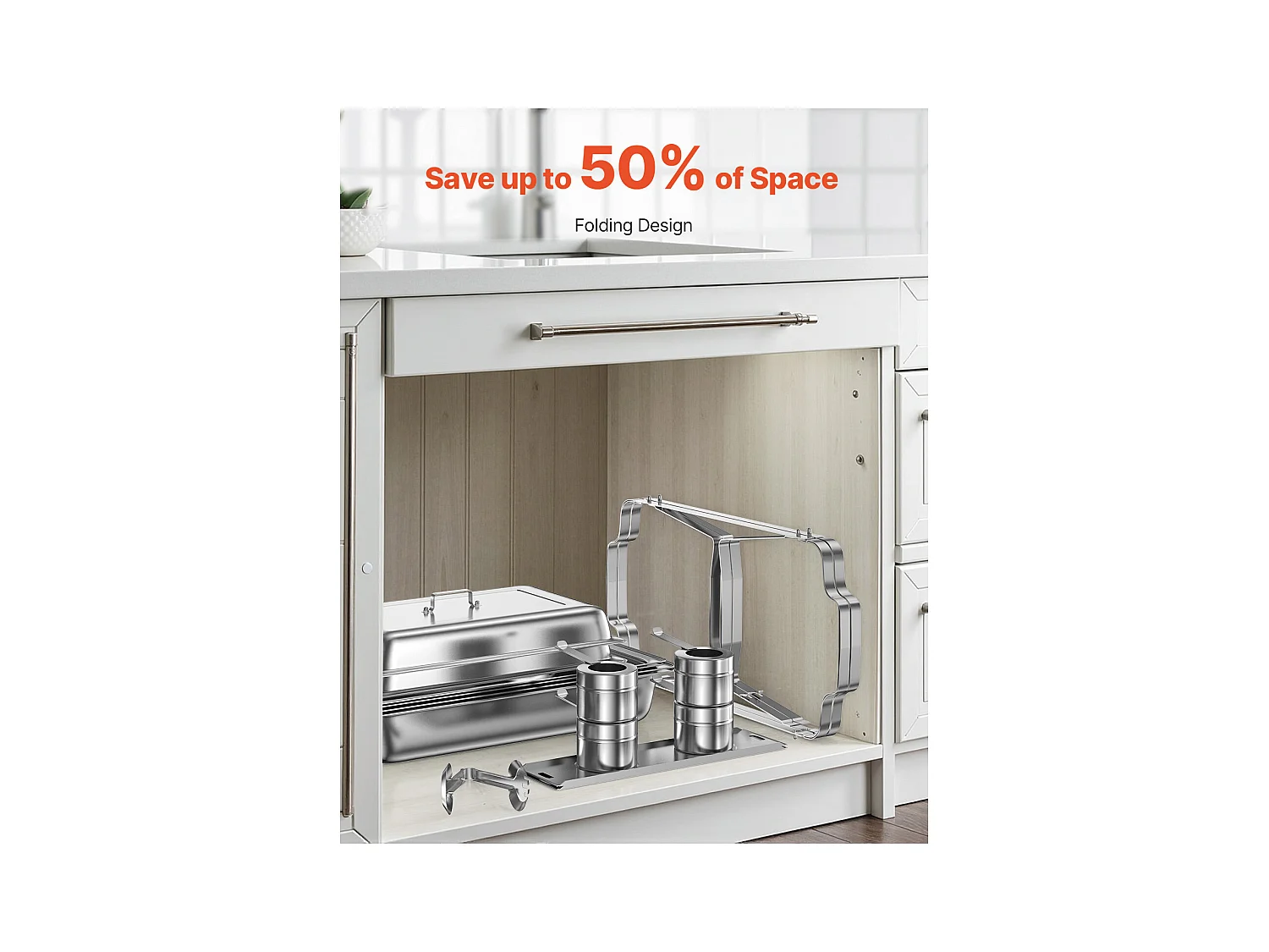 Chauffe-Plats SucceBuy Ensemble de 2 Plats à Réchaud Rectangulaires 7.5 L, Format Buffet, en Acier Inoxydable