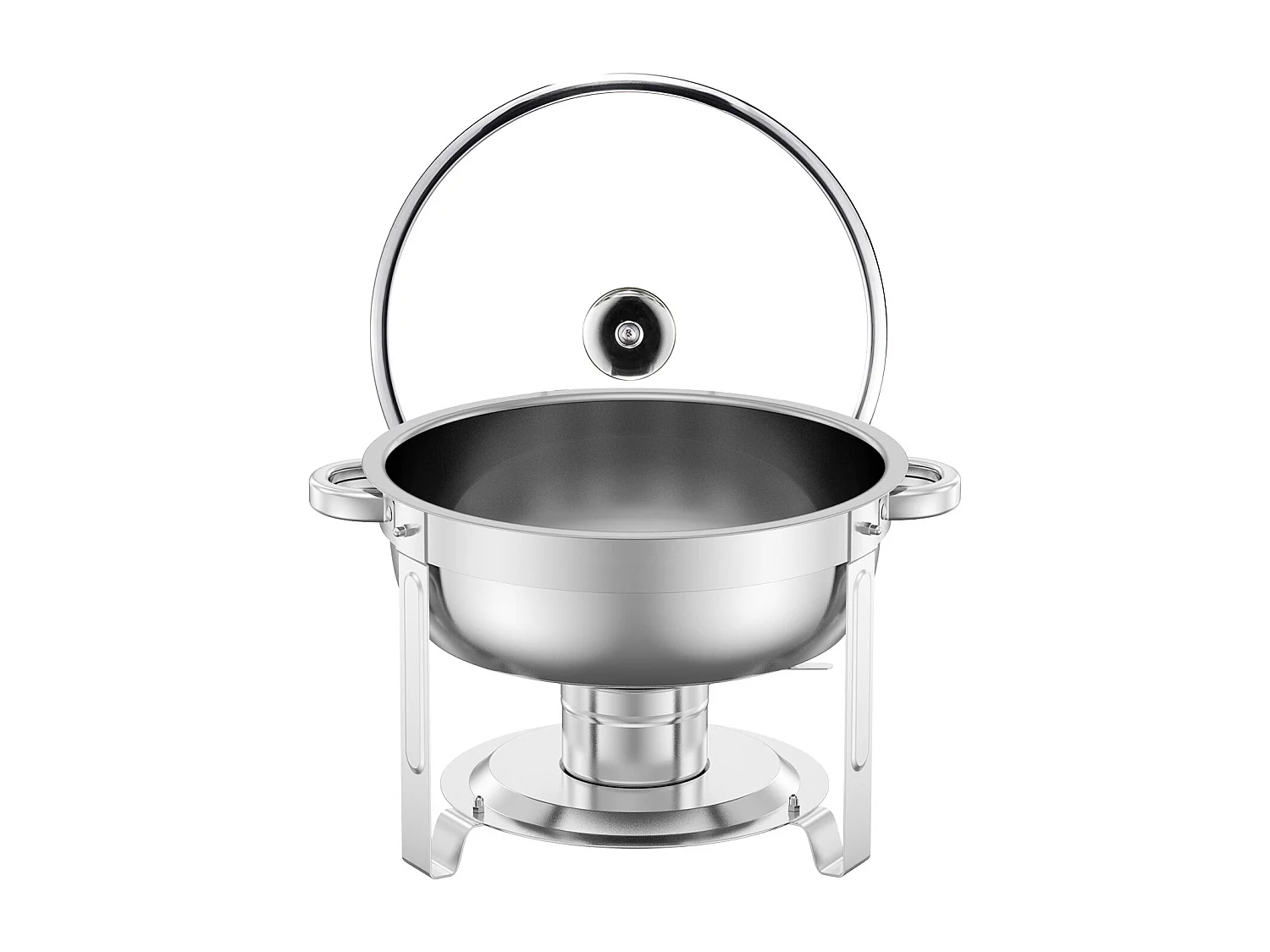 Scaldavivande SucceBuy Set di 4 Scaldavivande Rotondi in Acciaio Inox, 4.7 Litri