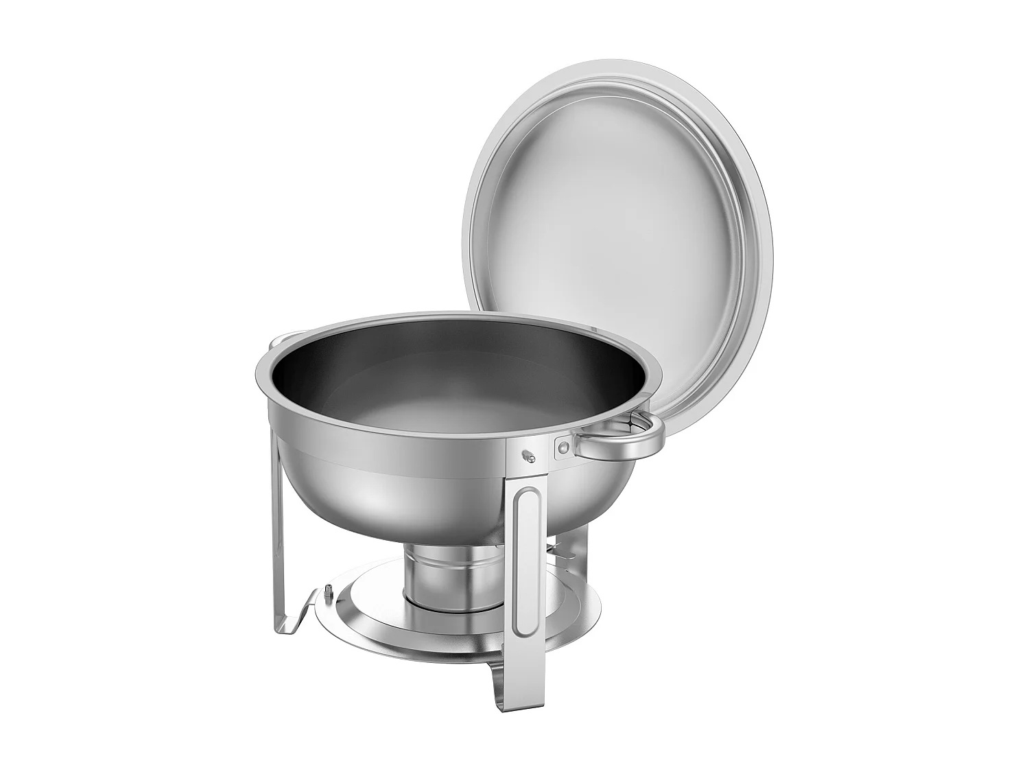 Chauffe-Plats SucceBuy Chauffe-Plat 2 Pièces 4.7 L, Buffet Chauffant Rond en Acier Inoxydable, avec 2 Bacs Pleine Taille, Couvercle et Pince