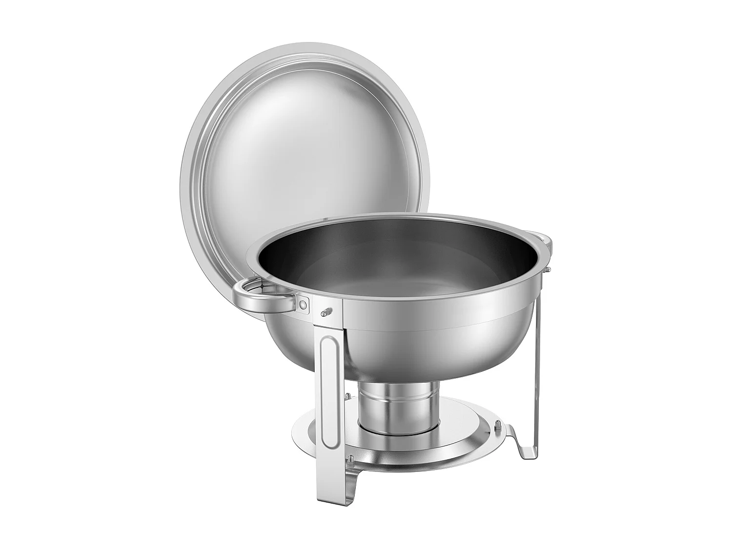 Scaldavivande SucceBuy Set Scaldavivande Rotondo da 4.7 Litri, 2 Pezzi, in Acciaio Inox, con 2 Teglie di Grandi Dimensioni, Coperchio e Pinze