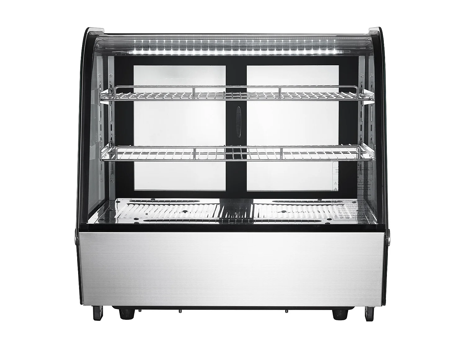 Vitrine Refrigerada SucceBuy, Vitrine de Confeitaria de Balcão de 115 L, Refrigerador Comercial a 2 Níveis com Iluminação LED, Arrefecimento TURBO