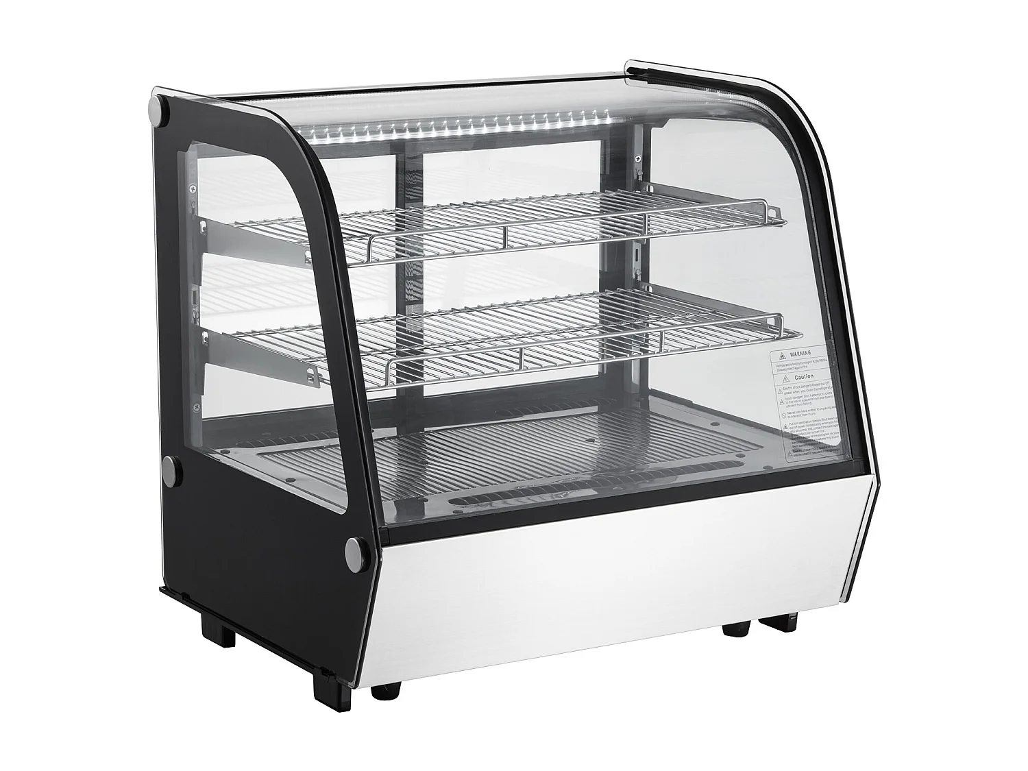 Vitrine Refrigerada SucceBuy, Vitrine de Confeitaria de Balcão de 115 L, Refrigerador Comercial a 2 Níveis com Iluminação LED, Arrefecimento TURBO