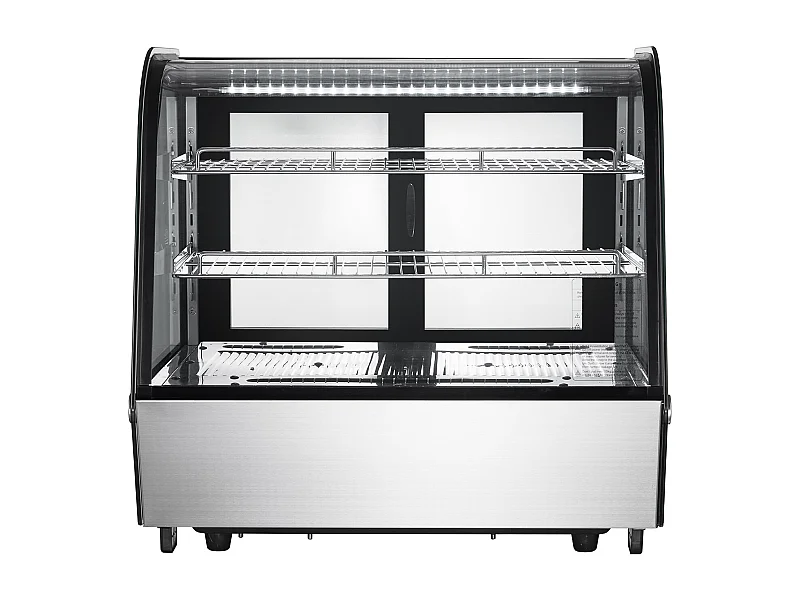 Vitrine Refrigerada SucceBuy, Vitrine de Confeitaria de Balcão de 115 L, Refrigerador Comercial a 2 Níveis com Iluminação LED, Arrefecimento TURBO
