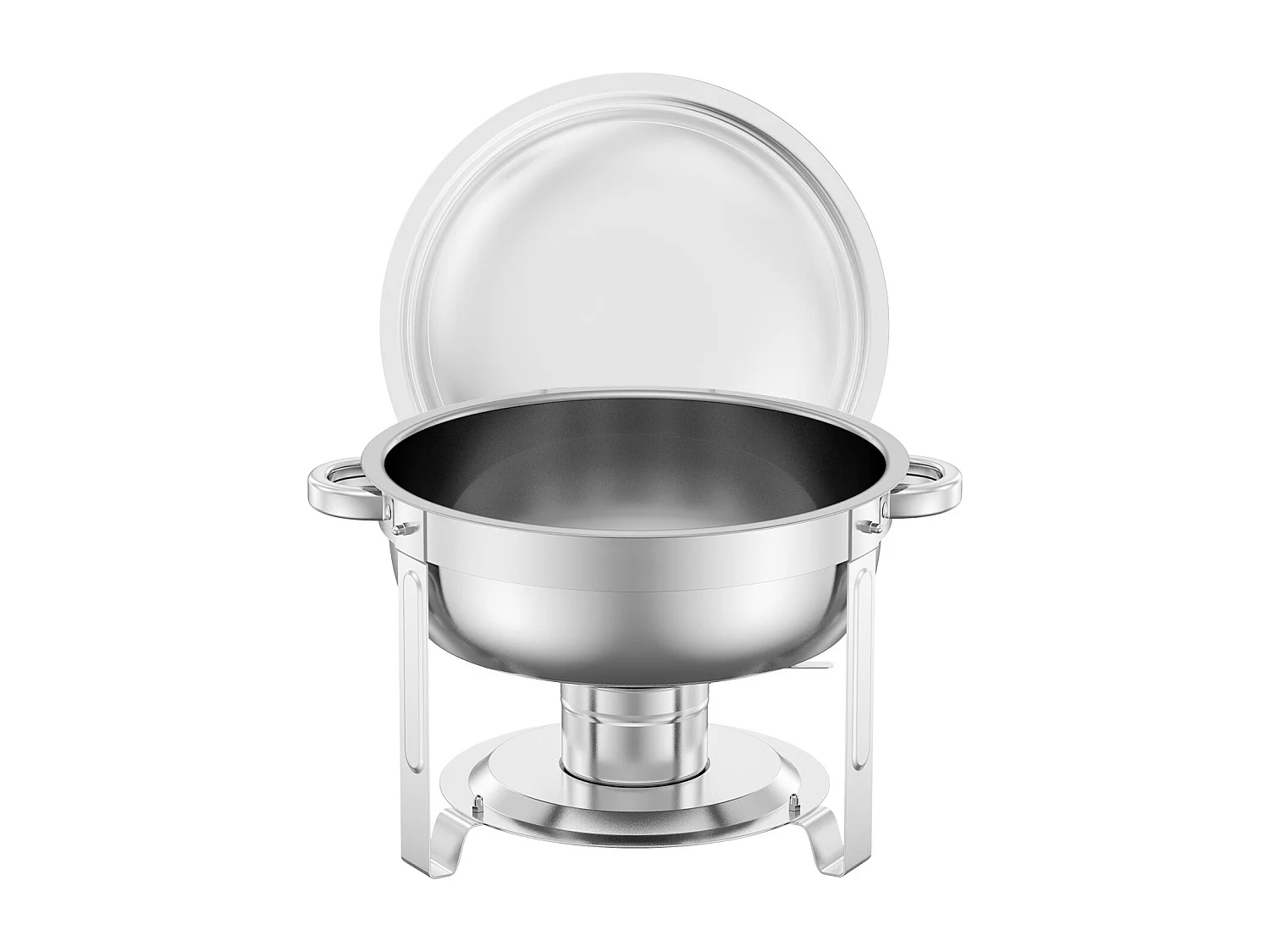 Scaldavivande SucceBuy Set da Buffet Rotondo da 4.7 Litri (Teglia Grande, Acciaio Inox)