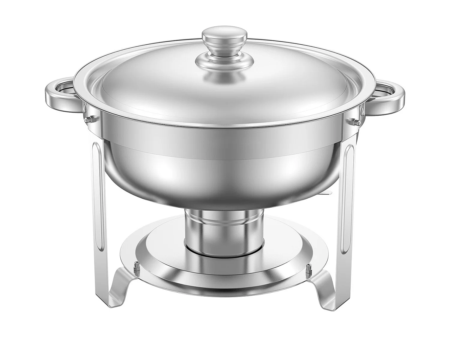 Scaldavivande SucceBuy Set da Buffet Rotondo da 4.7 Litri (Teglia Grande, Acciaio Inox)