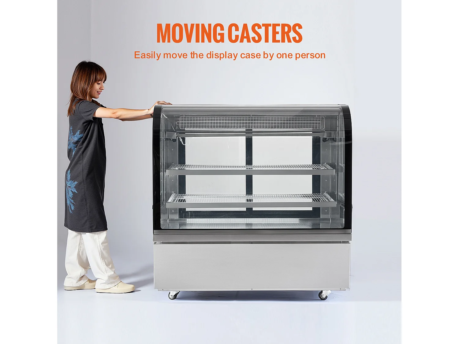 Vitrine Réfrigérée SucceBuy 505 L à 2 Niveaux, pour Boulangerie, Magasin, Restaurant