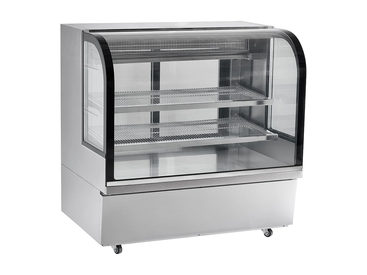 Vetrina Refrigerata SucceBuy 505 L con 2 Ripiani e Fessure Regolabili per Panificio, Acciaio Inossidabile + Vetro Temperato