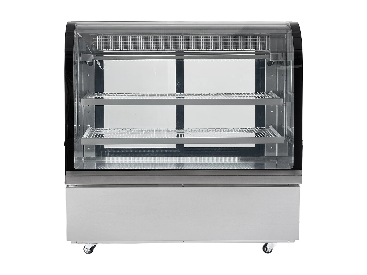 Vetrina Refrigerata SucceBuy 505 L con 2 Ripiani e Fessure Regolabili per Panificio, Acciaio Inossidabile + Vetro Temperato