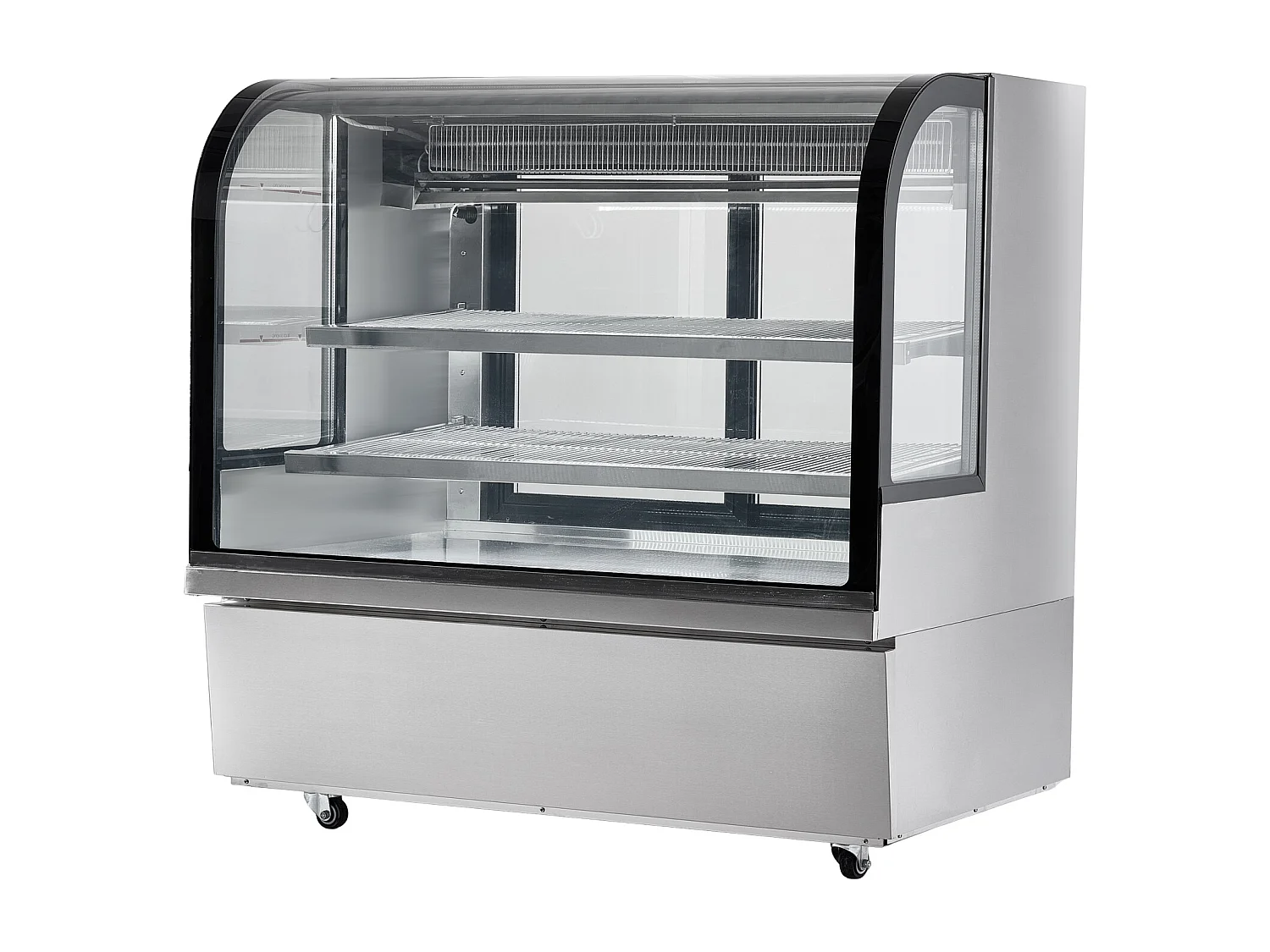 Vetrina Refrigerata SucceBuy 505 L con 2 Ripiani e Fessure Regolabili per Panificio, Acciaio Inossidabile + Vetro Temperato