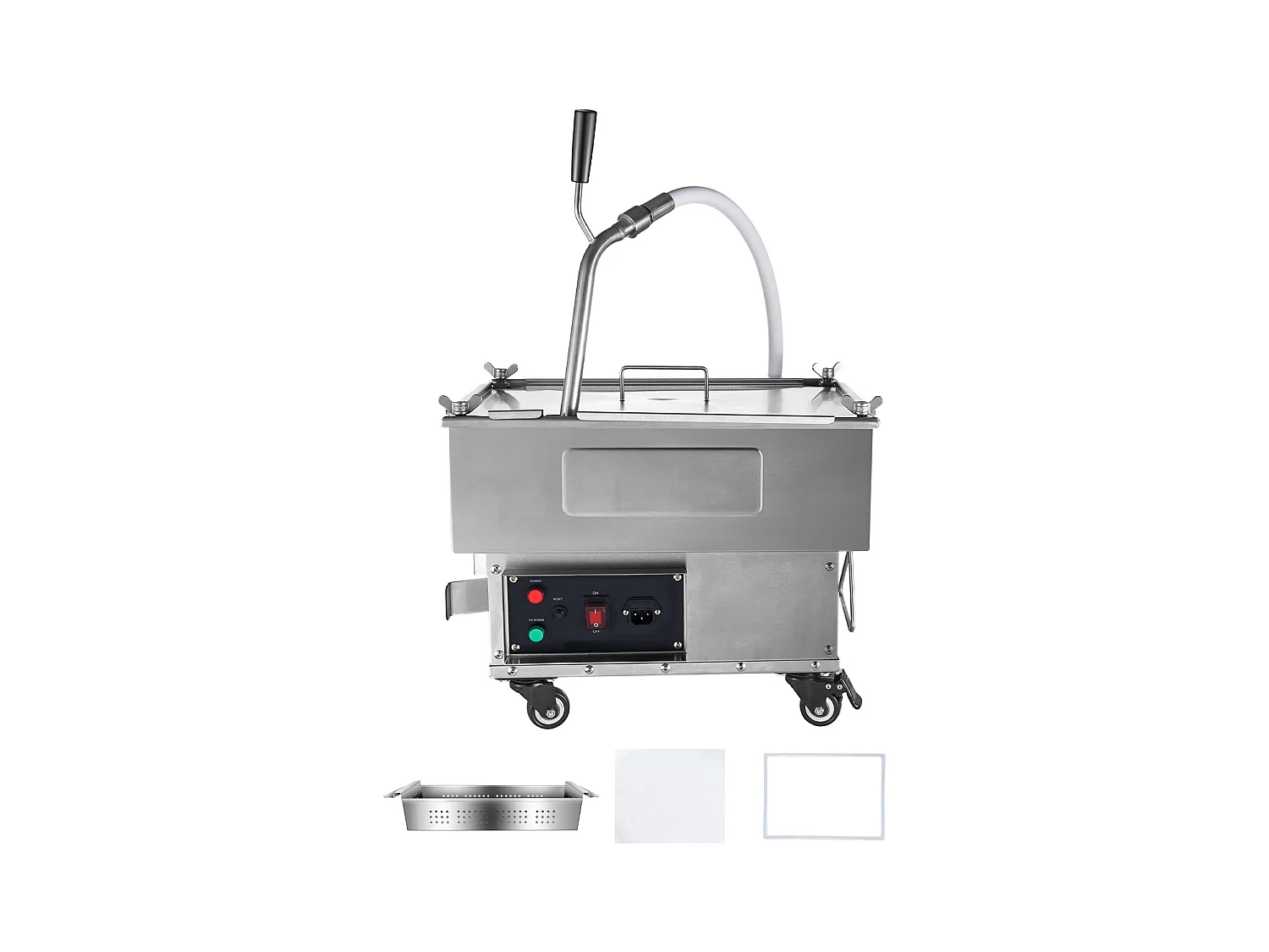 Filtre à Huile SucceBuy pour Friteuse Commerciale, Système de Filtration d'Huile de Cuisson d'une Capacité de 18 L