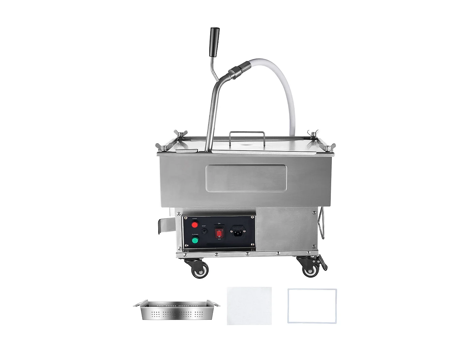 Filtre à Huile SucceBuy pour Friteuse Commerciale, Système de Filtration d'Huile de Cuisson d'une Capacité de 18 L