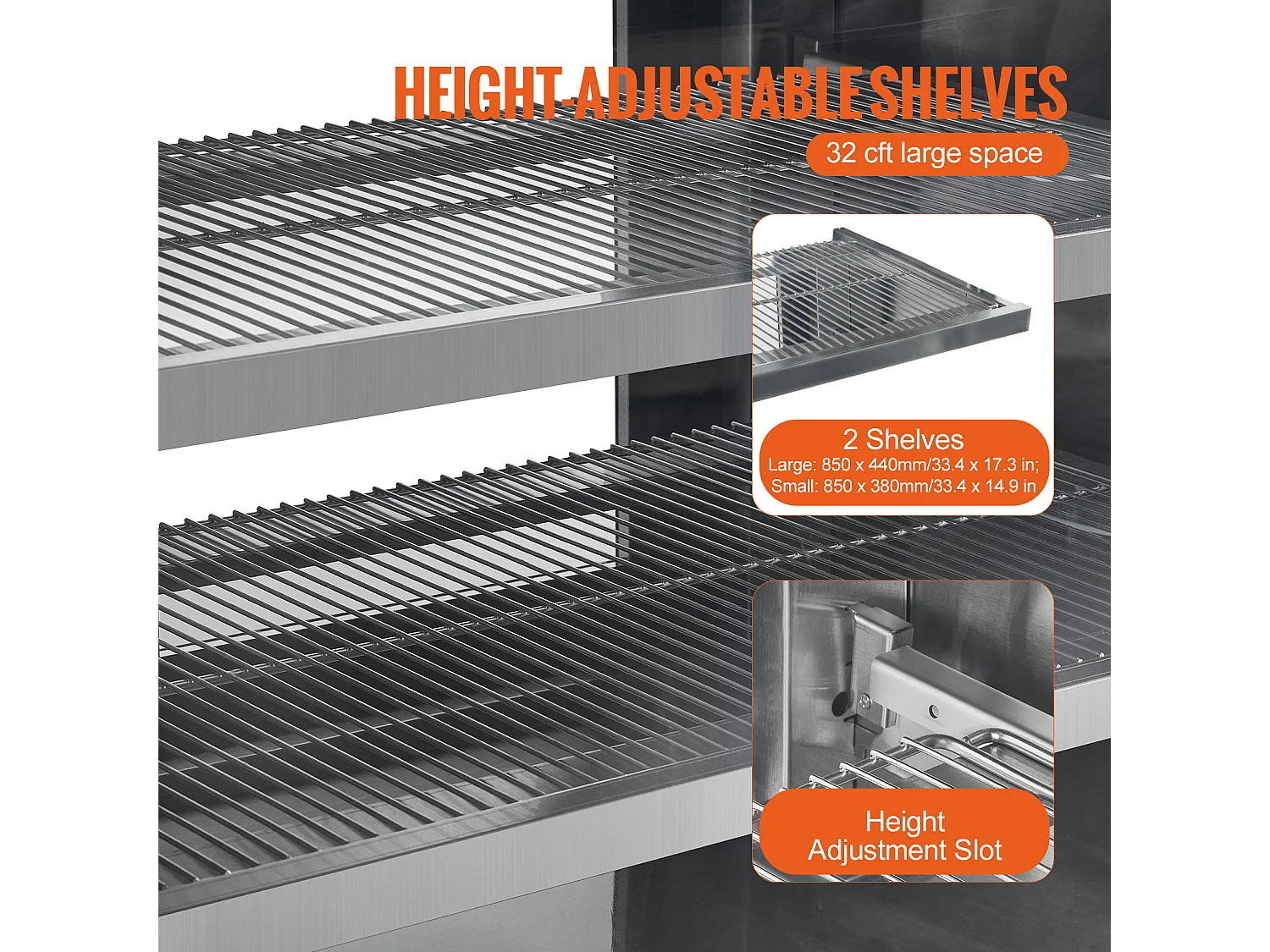 Vitrina Refrigerada SucceBuy 901 L Ancha para la Panadería, 4-Niveles, 32 Pies Cúbicos de Interior con 4 Estantes y Ranuras Ajustables