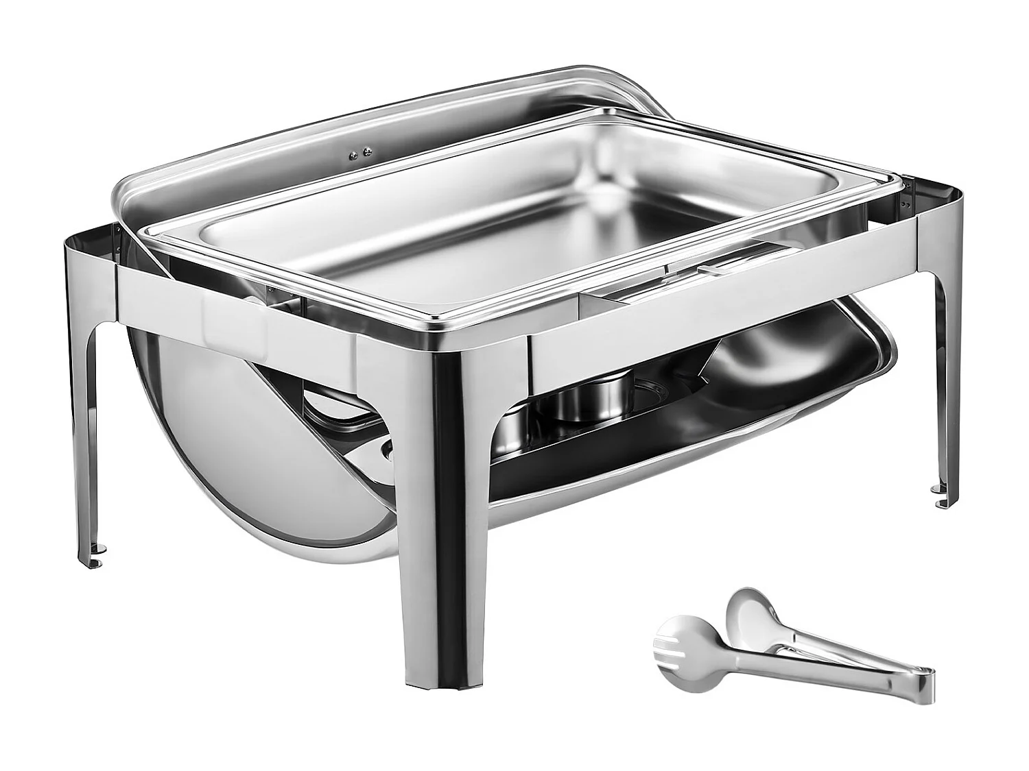 Scaldavivande SucceBuy Set di Scaldavivande Rettangolari in Acciaio Inox da 8.5 L con Teglia Grande