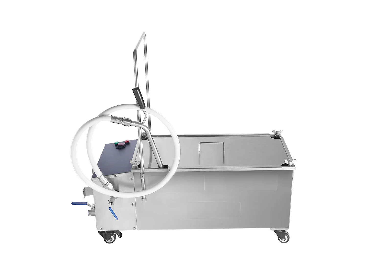 Système de Filtration d'Huile SucceBuy pour Friteuse Commerciale, Capacité de 55 L, Vitesse de Filtration de 10 L/min, avec Roues Pivotantes et Tuyau