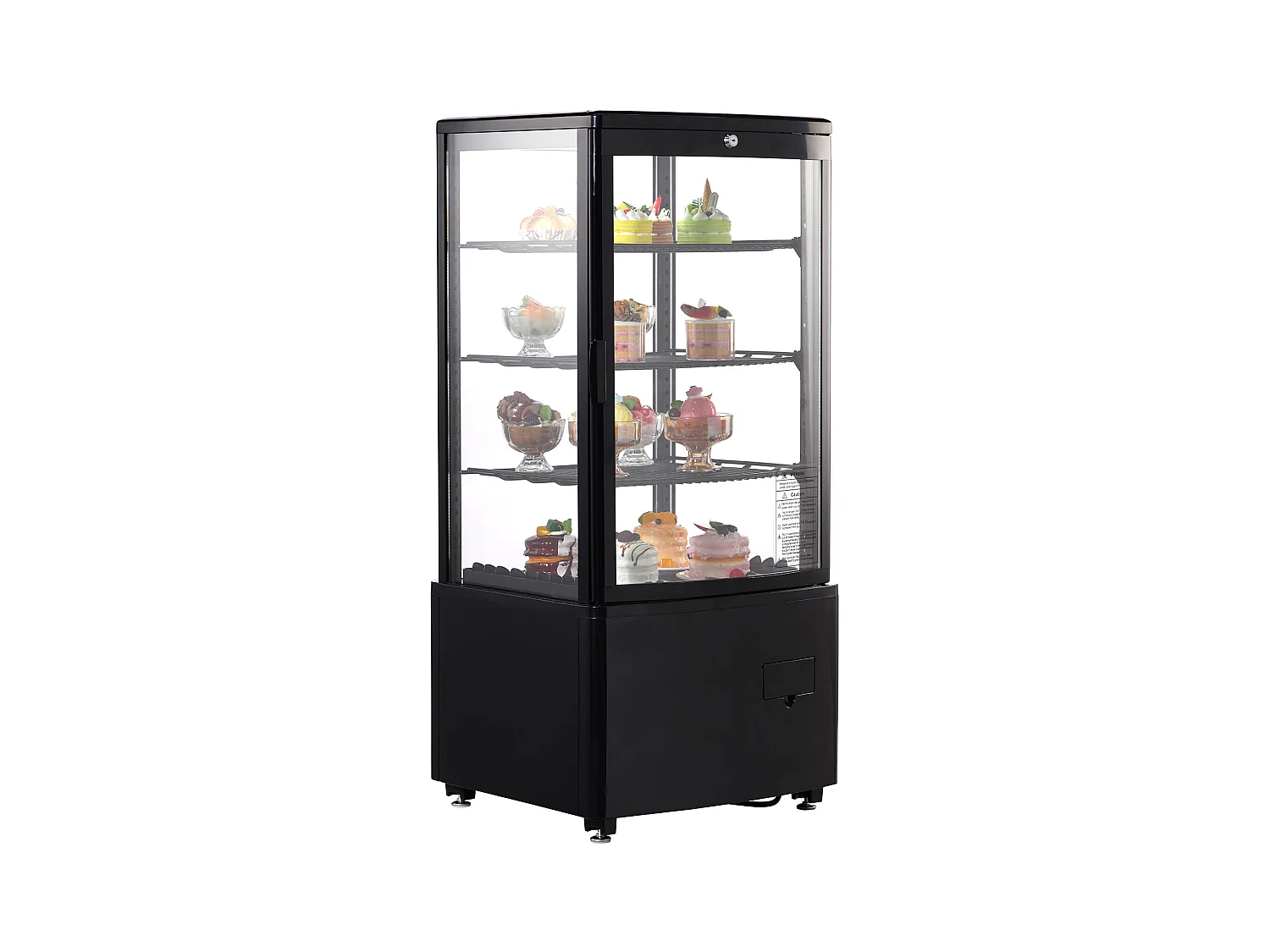 Vitrine Réfrigérée à Poser SucceBuy, Capacité 85 L, à 3 Niveaux pour Boulangerie, Magasin, Restaurant