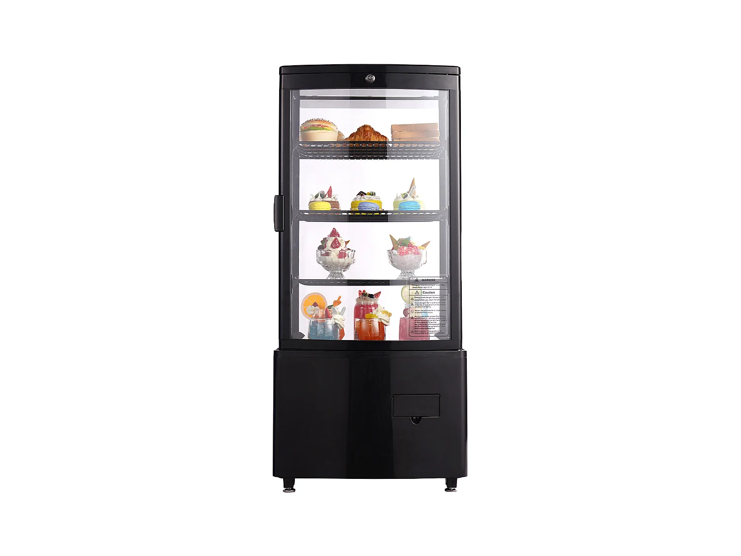 Vitrine Réfrigérée à Poser SucceBuy, Capacité 85 L, à 3 Niveaux pour Boulangerie, Magasin, Restaurant