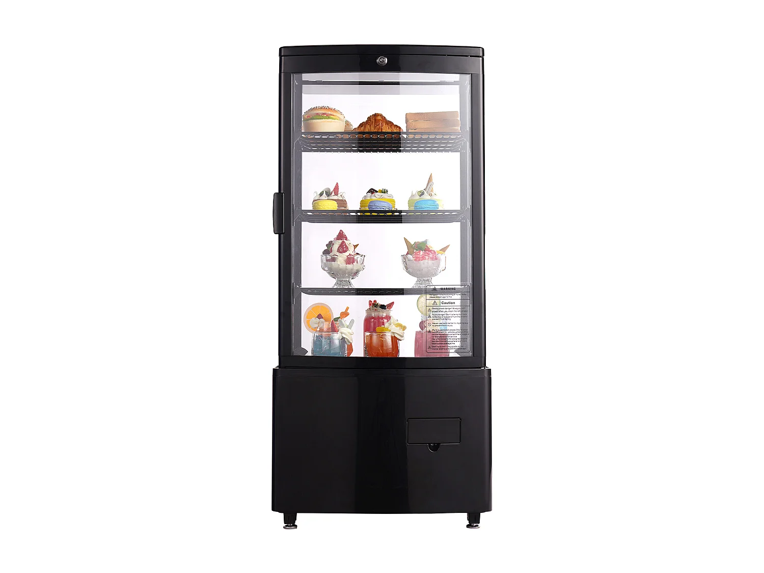 Vitrina refrigerada de mostrador SucceBuy, 85 l de capacidad, 3 niveles, para panadería, tienda y restaurante