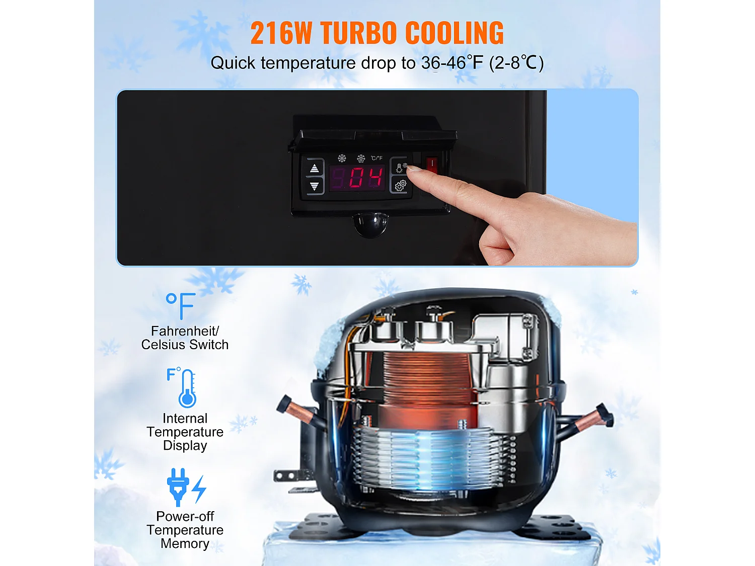 Vitrina refrigerada de mostrador SucceBuy, 85 l de capacidad, 3 niveles, para panadería, tienda y restaurante