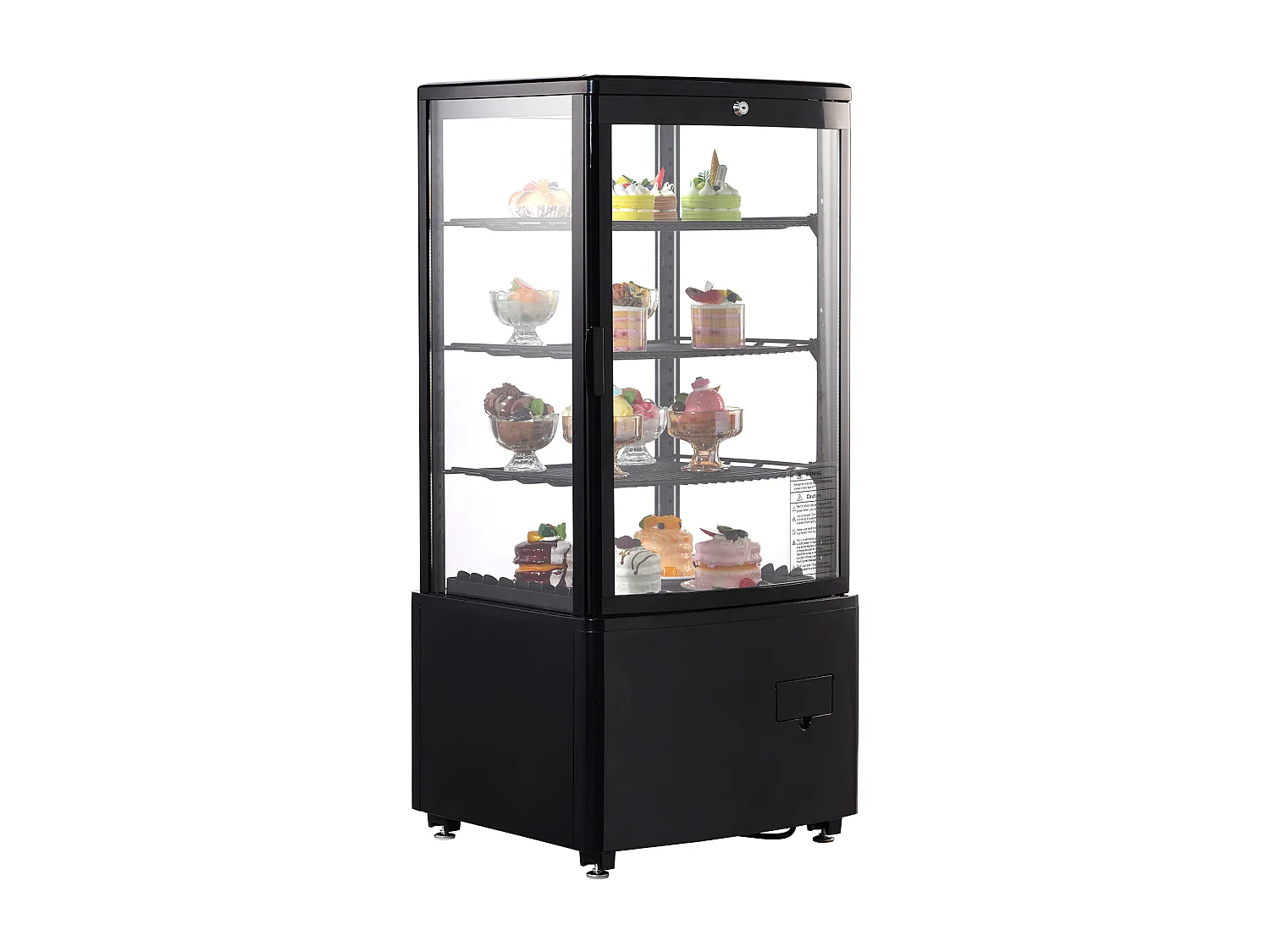 Vitrina refrigerada de mostrador SucceBuy, 85 l de capacidad, 3 niveles, para panadería, tienda y restaurante