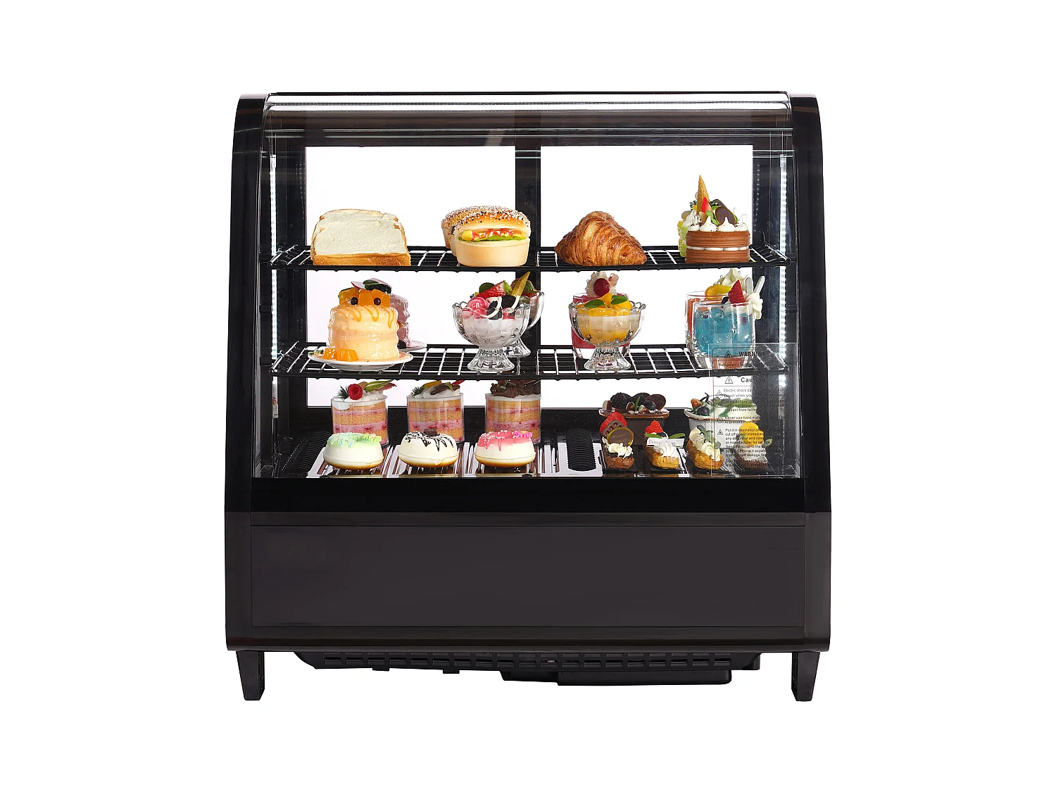 Vitrine Réfrigérée SucceBuy 100 L à 2 Niveaux, pour Boulangerie, Magasin, Restaurant