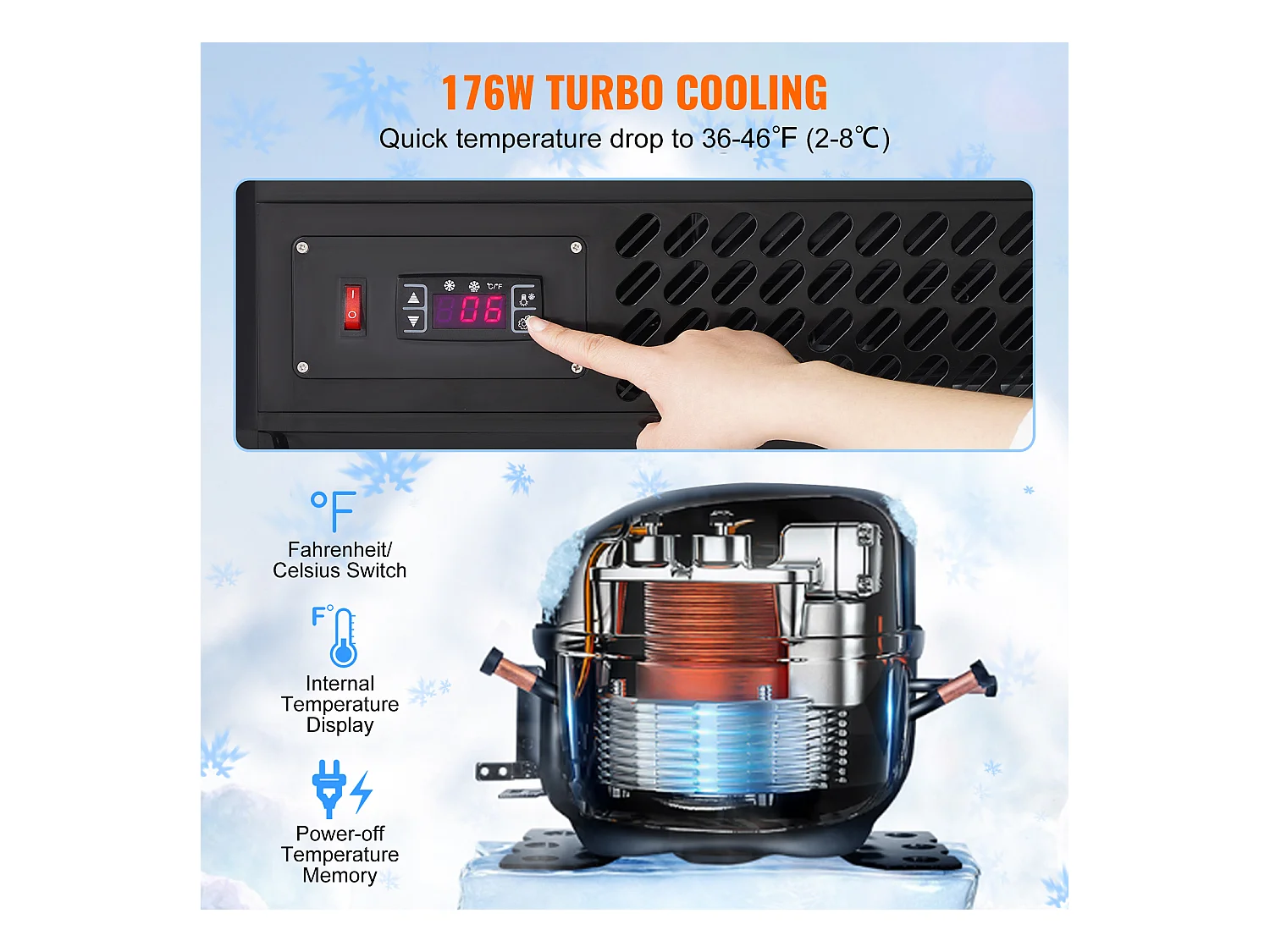 Vitrine Réfrigérée SucceBuy 100 L à 2 Niveaux, pour Boulangerie, Magasin, Restaurant