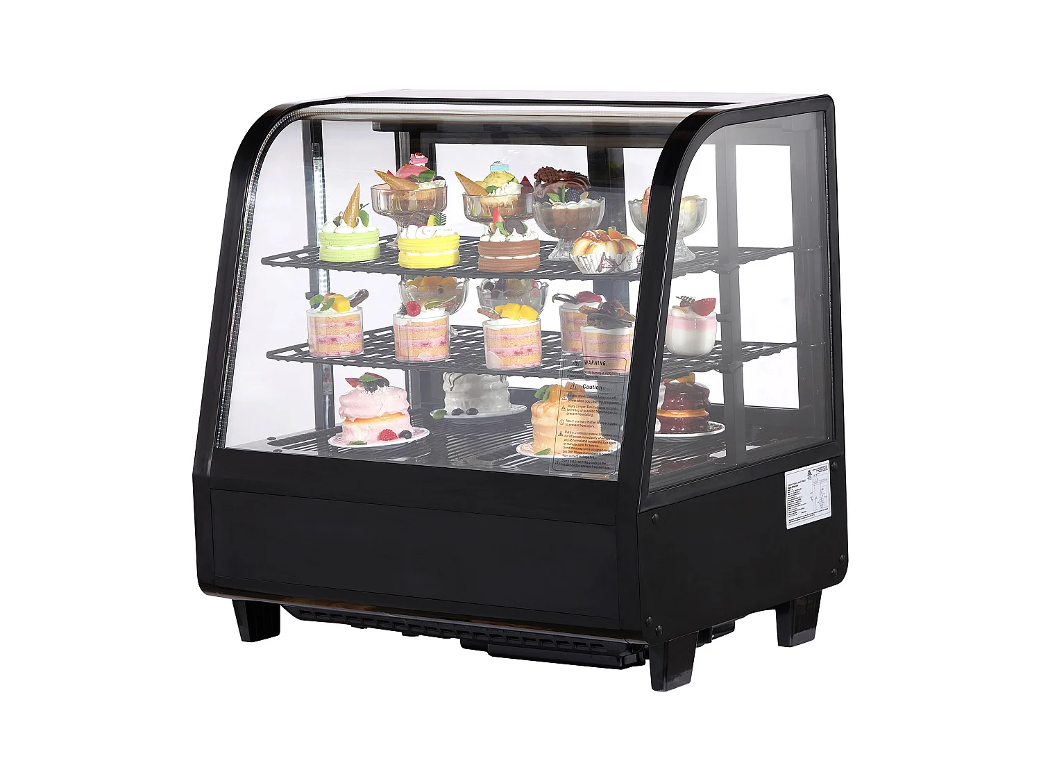 Vitrine Réfrigérée SucceBuy 100 L à 2 Niveaux, pour Boulangerie, Magasin, Restaurant