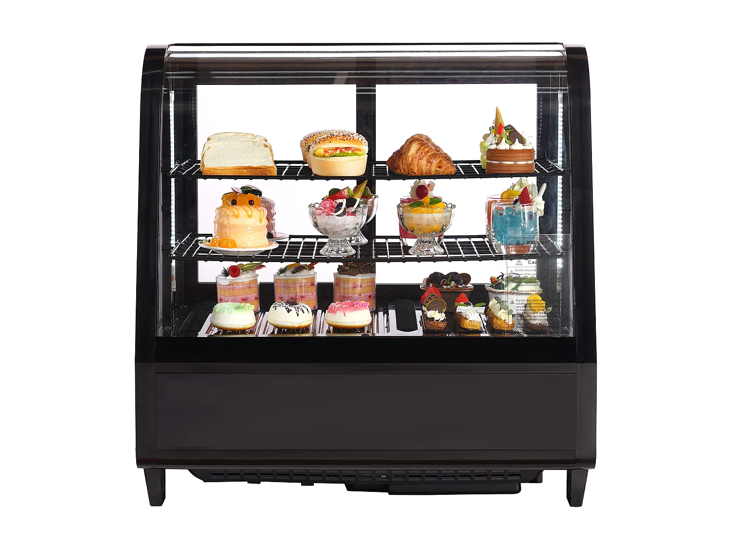 Vitrine Réfrigérée SucceBuy 100 L à 2 Niveaux, pour Boulangerie, Magasin, Restaurant