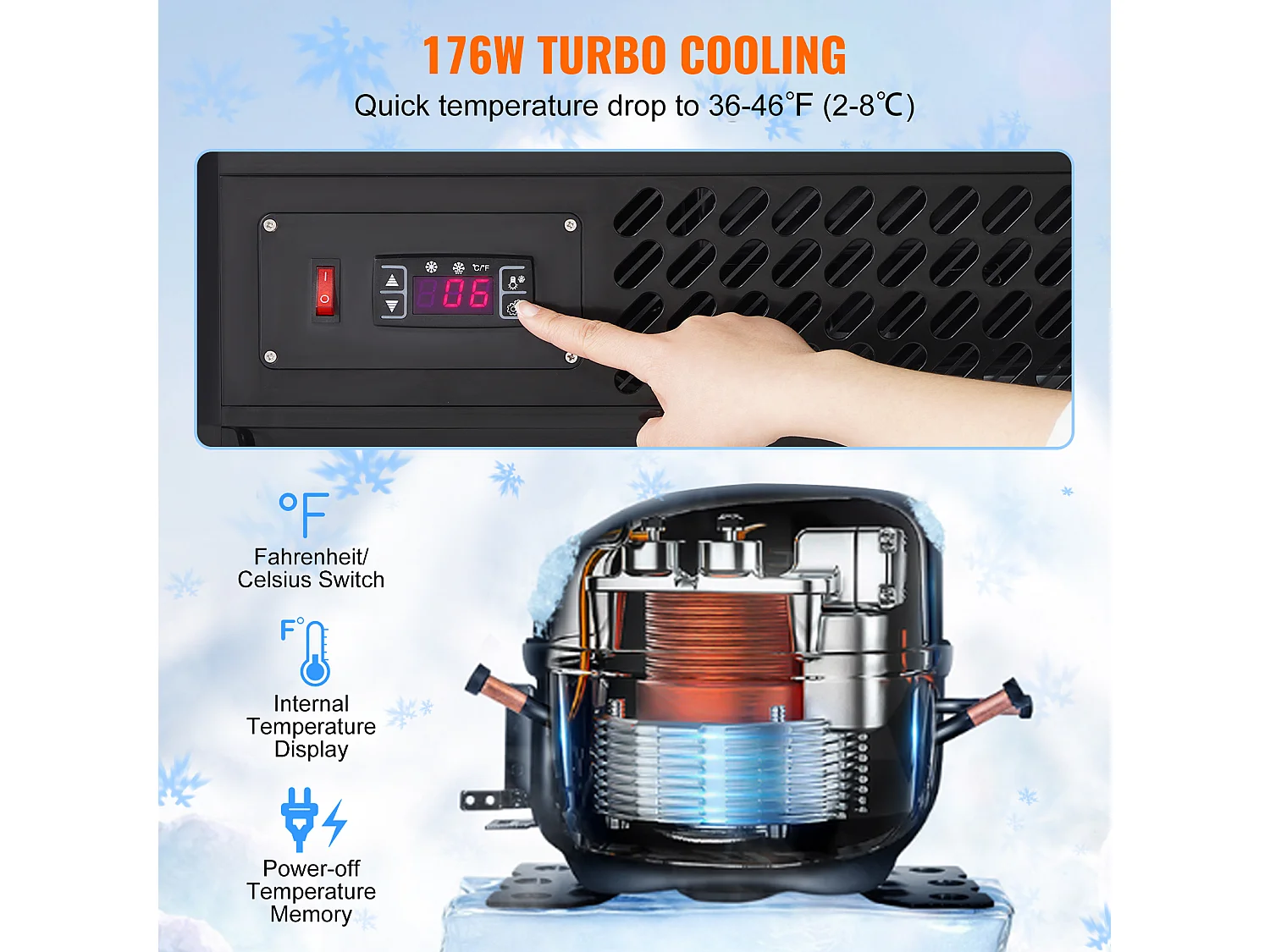 Vitrine Réfrigérée SucceBuy 100 L à 2 Niveaux, pour Boulangerie, Magasin, Restaurant