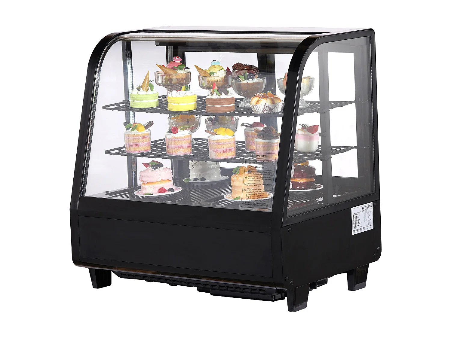 Vitrine Réfrigérée SucceBuy 100 L à 2 Niveaux, pour Boulangerie, Magasin, Restaurant