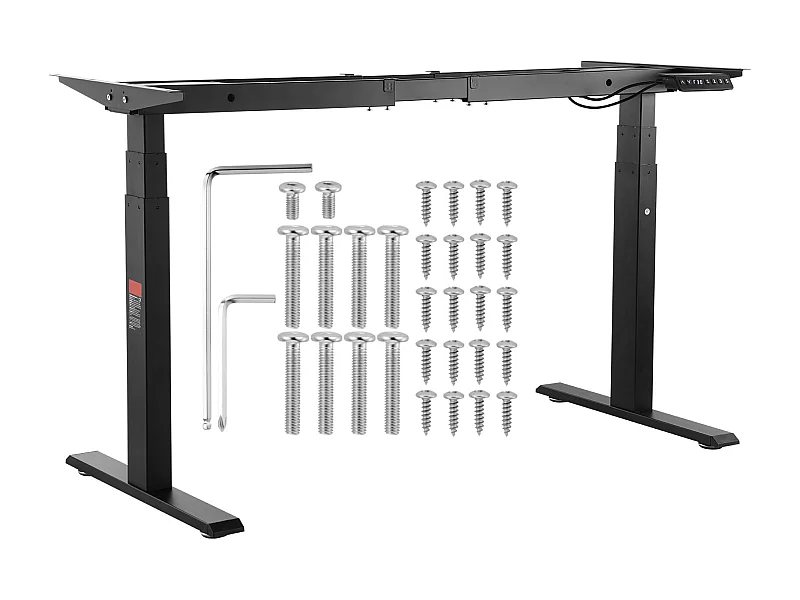Stehpultgestell SucceBuy Elektrischer Stehtisch mit Gestell, Höhenverstellbar von 65-129 cm, Schwarz