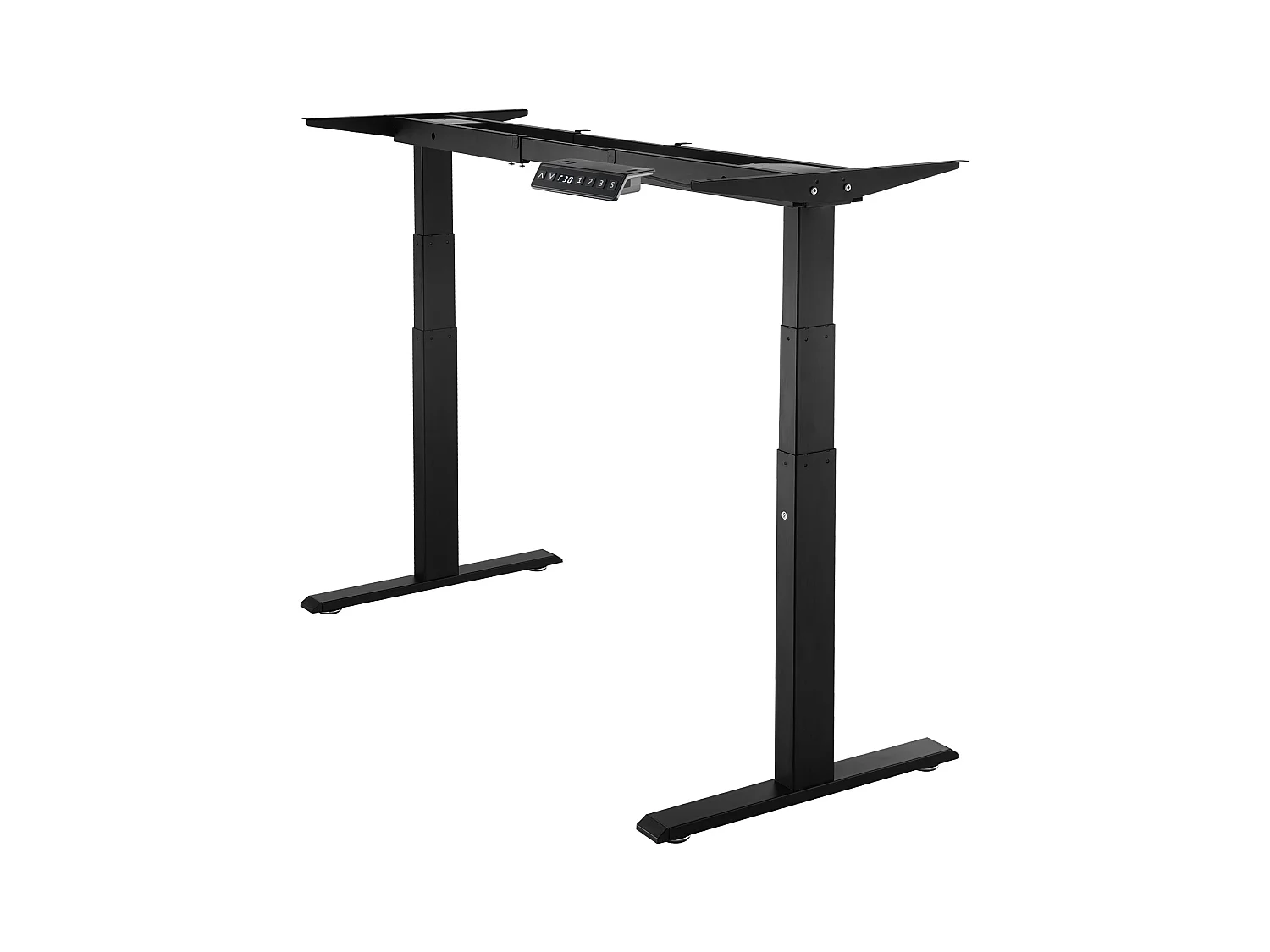 Cadre Debout de Bureau SucceBuy Cadre de Bureau Debout Électrique à Double Moteur Réglable de 65-129 cm de Hauteur, Noir